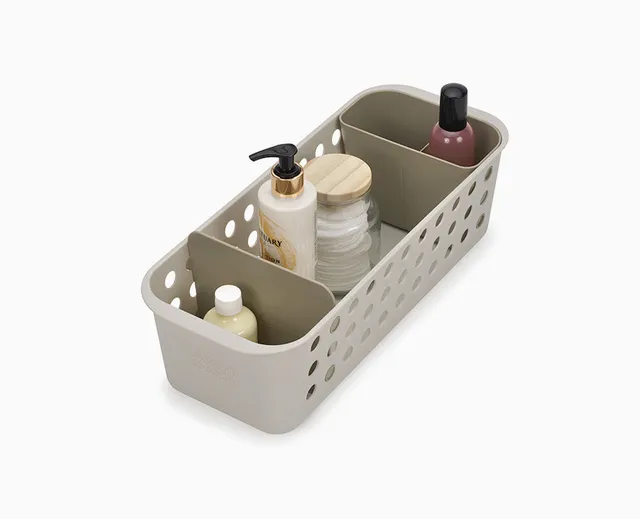 joseph-joseph-easystore-slimline-ecru-bathroom-storage-basket image 1