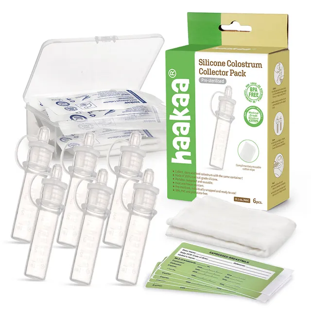 haakaa-silicone-colostrum-collector-set-4-ml-6-pack-pre-sterilized image 1