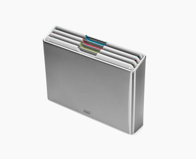 joseph-joseph-folio-steel-4-piece-stone-chopping-board-set-with-stainless-steel- image 1
