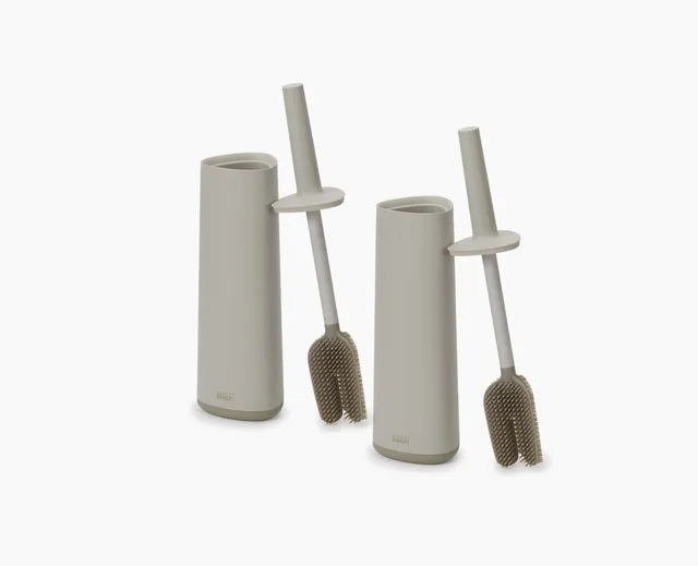 joseph-joseph-flex-360-toilet-brush-pack-of-2-matt-ecru-replaceable-heads image 1