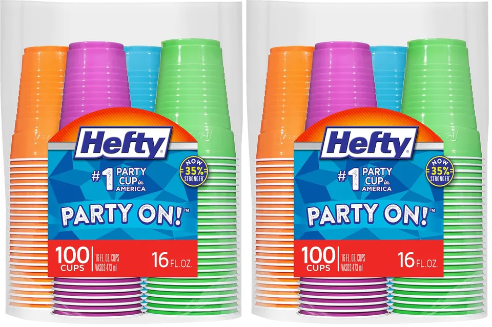 hefty-party-on-disposable-plastic-cups-16-oz-assorted-colors-100-count-2-packs-o image 1