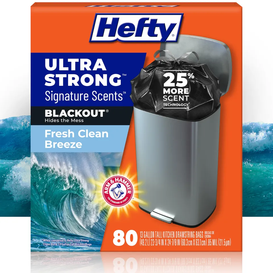 hefty-ultra-strong-signature-scents-13-gallon-scented-kitchen-trash-bags-fresh-c image 1