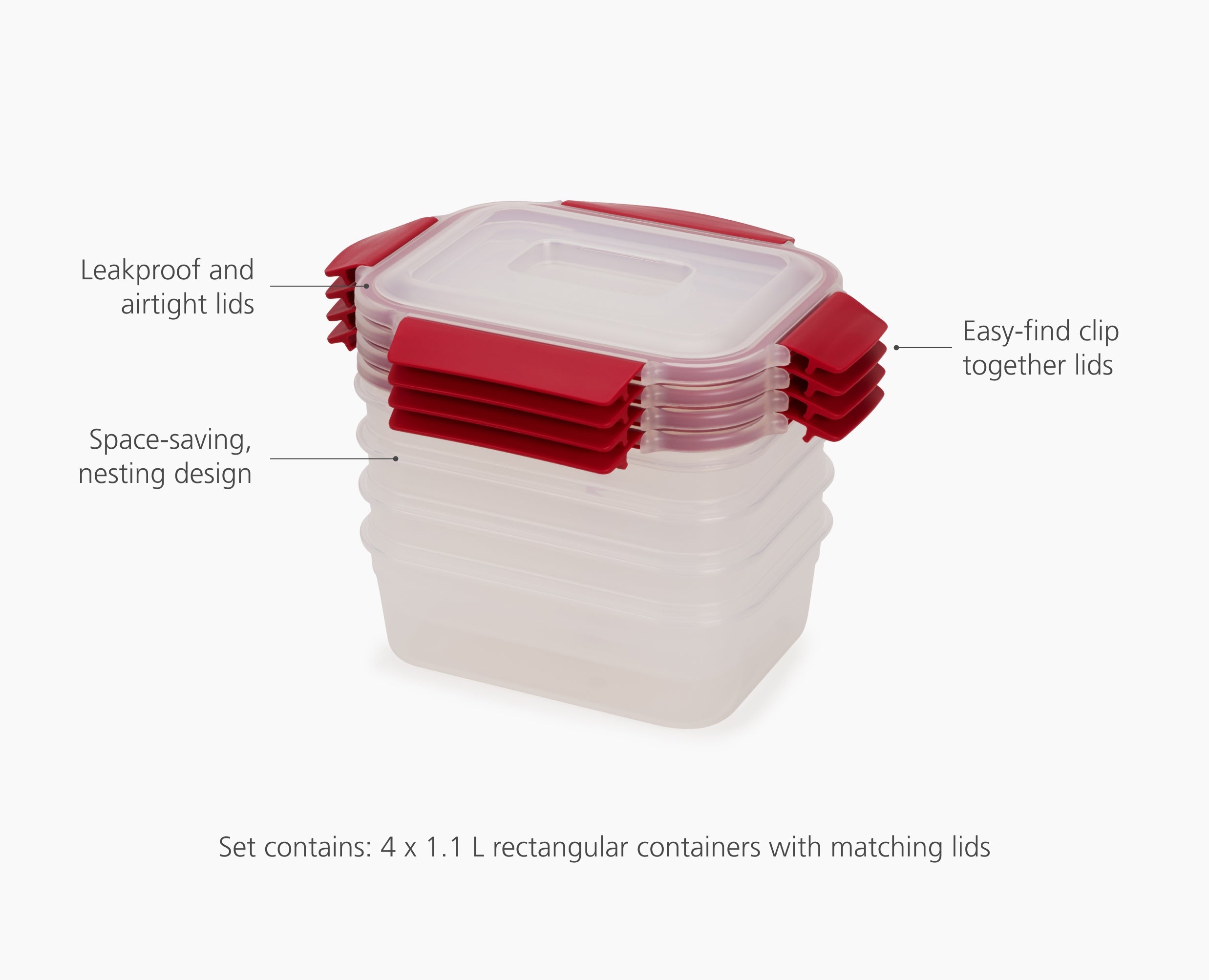 joseph-joseph-nest-lock-4-piece-red-1-1l-food-container-set-airtight-stackable image 4