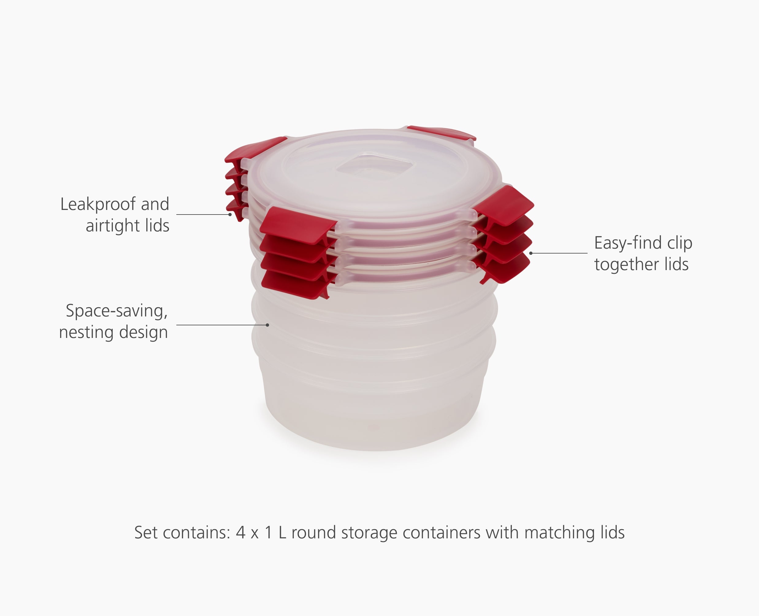 joseph-joseph-nest-lock-4-piece-red-1l-round-food-container-set image 4