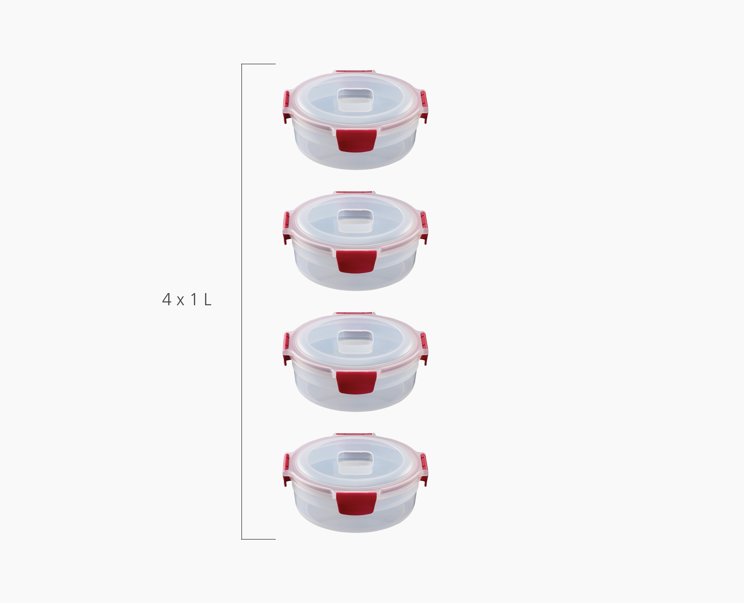 joseph-joseph-nest-lock-4-piece-red-1l-round-food-container-set image 5