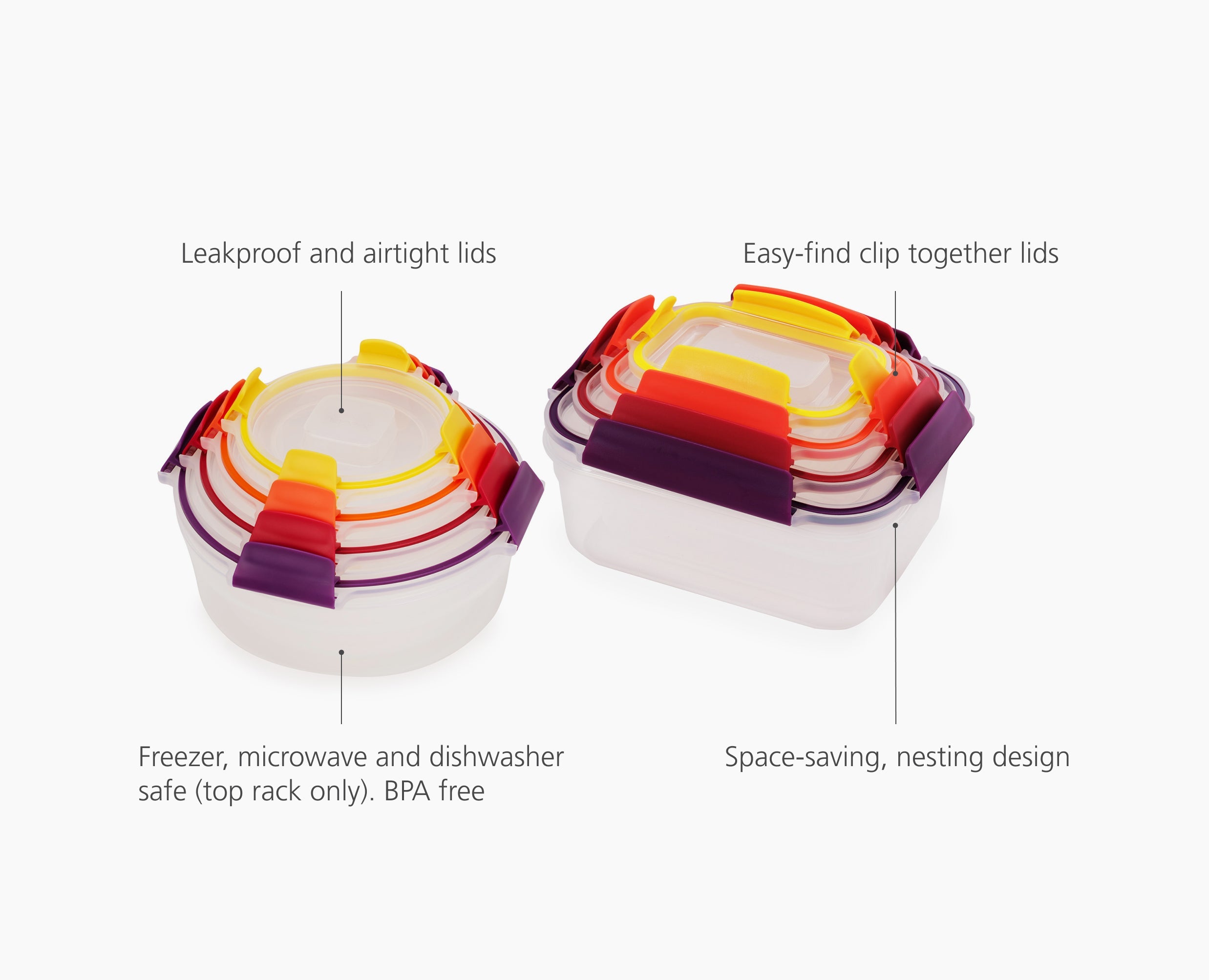 joseph-joseph-nest-lock-8-piece-multicolour-mixed-food-container-set image 6