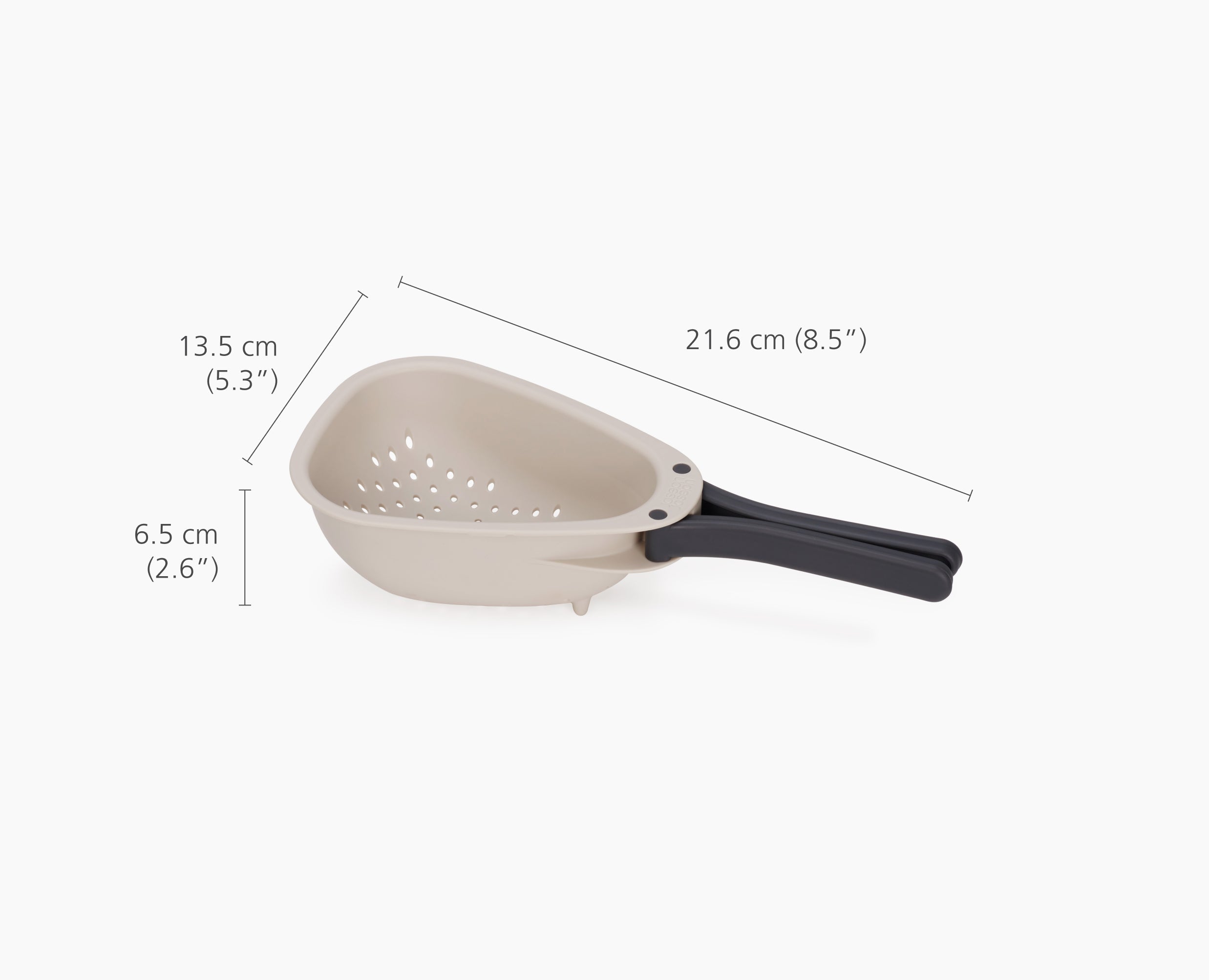 joseph-joseph-droplet-mini-white-colander-with-folding-handle image 7