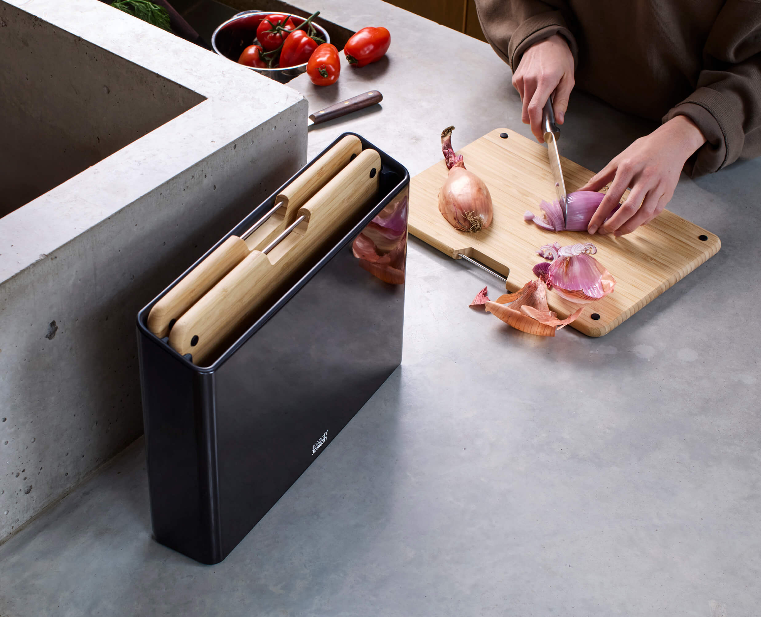 joseph-joseph-folio-steel-3-piece-bamboo-chopping-board-set-with-black-stainless image 3