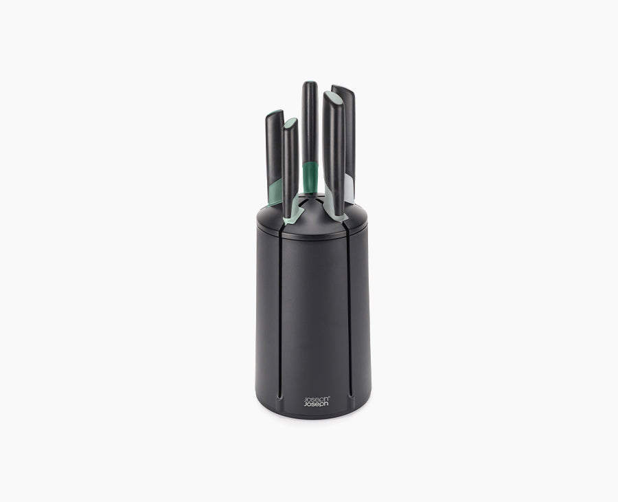 joseph-joseph-elevate-green-knives-carousel-5-piece-set-editions image 1