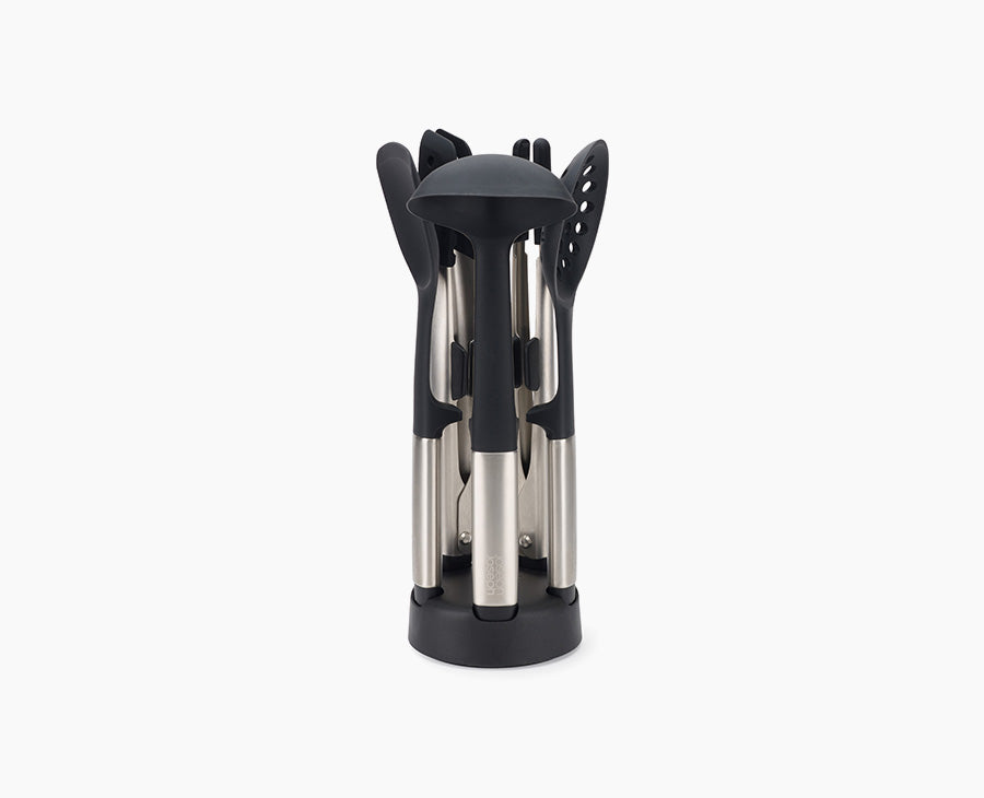 joseph-joseph-elevate-fusion-5-piece-stainless-steel-utensil-set-with-stand image 1
