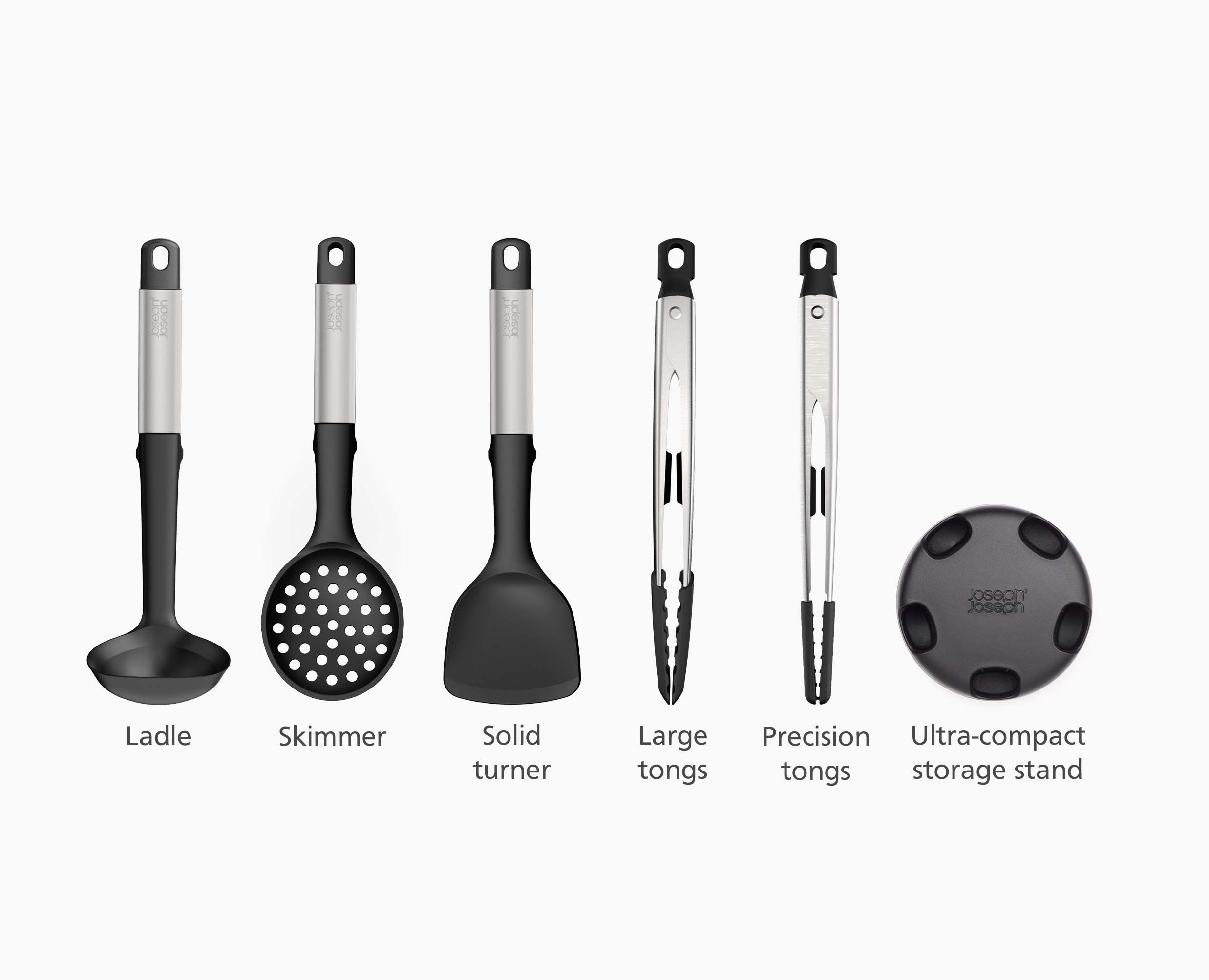 joseph-joseph-elevate-fusion-5-piece-stainless-steel-utensil-set-with-stand image 8