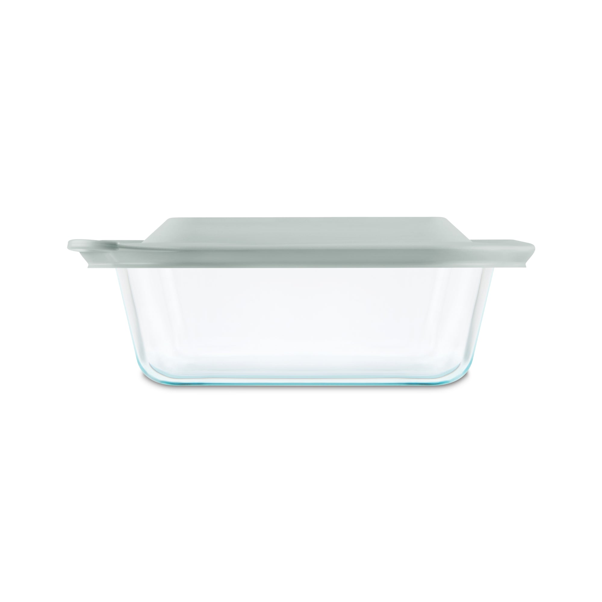 pyrex-deep-8-square-glass-baking-dish-with-sage-green-lid image 1