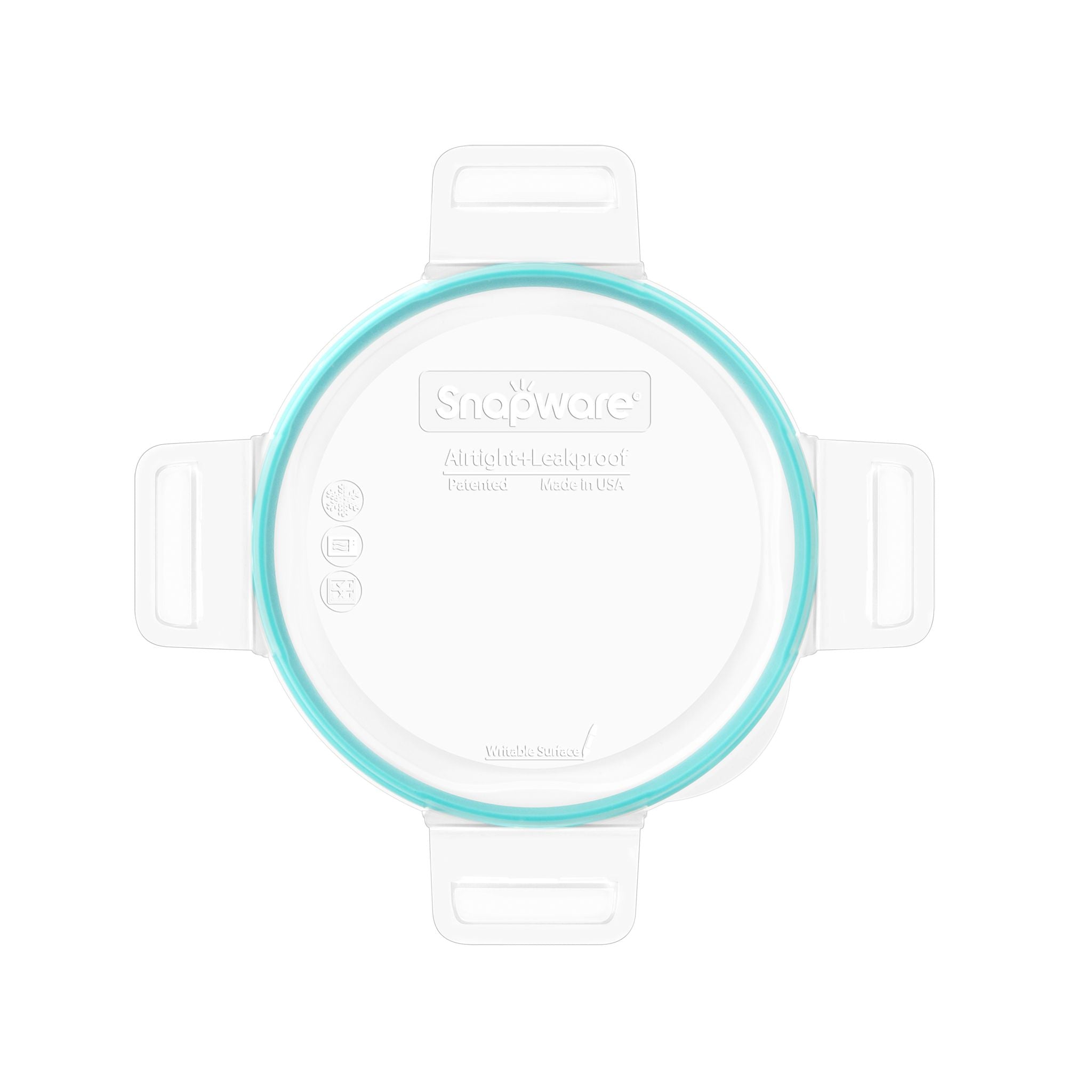 pyrex-snapware-total-solution-medium-round-plastic-lid-with-teal-seal image 1
