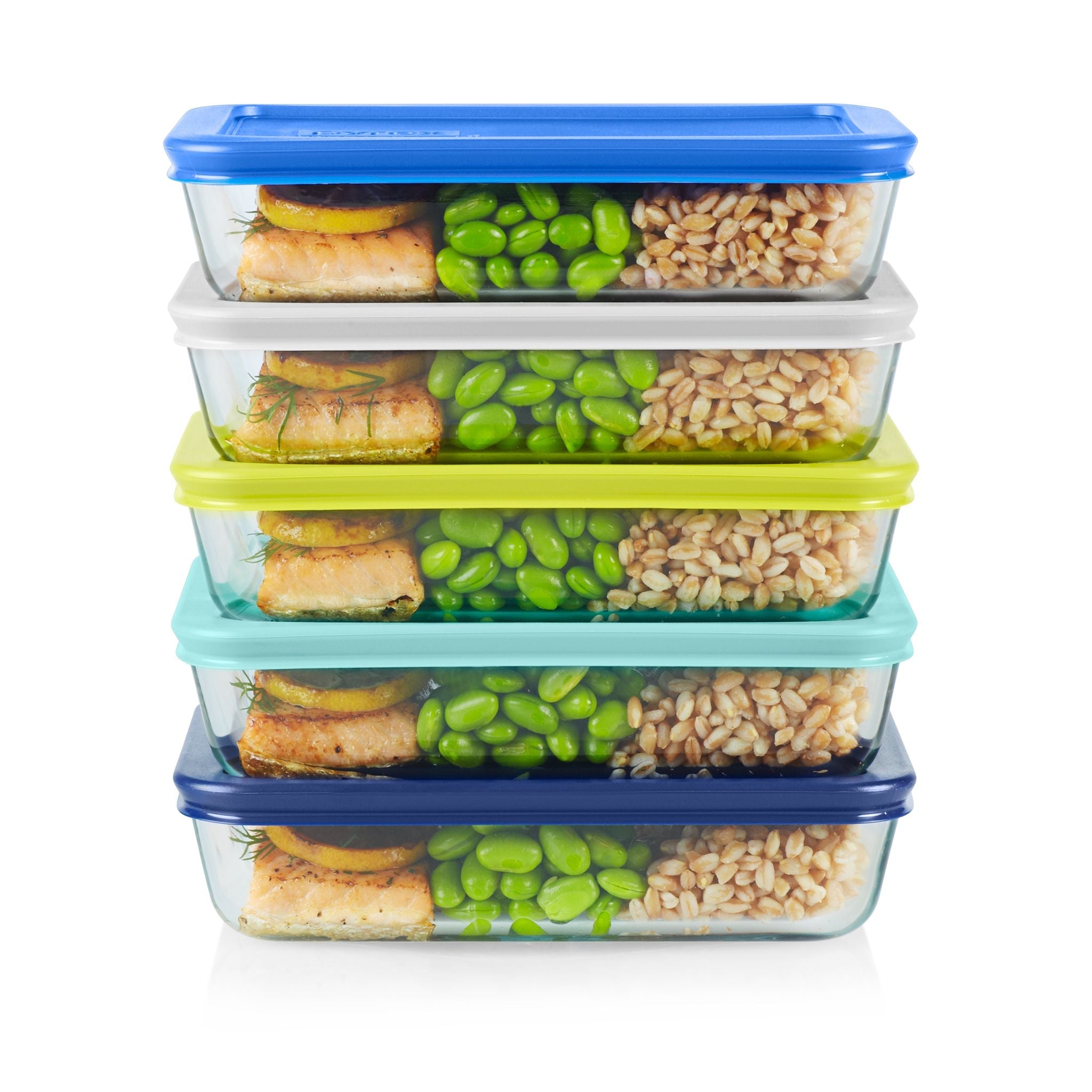 pyrex-simply-store-10-piece-rectangular-glass-food-storage-set-with-plastic-lids image 2