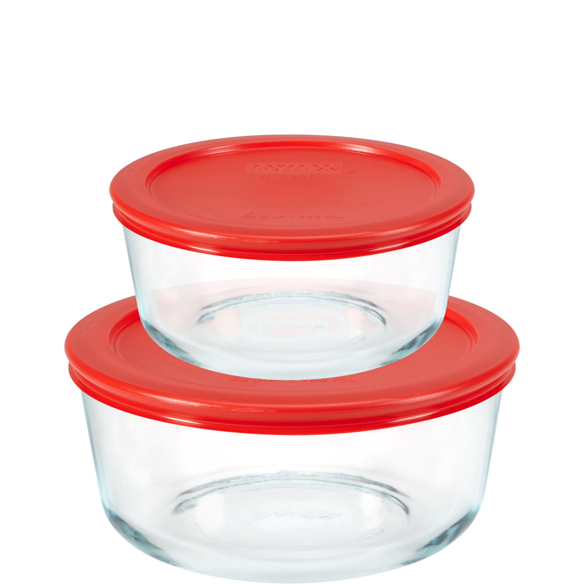 pyrex-simply-store-4-piece-round-glass-storage-set-with-lids image 1