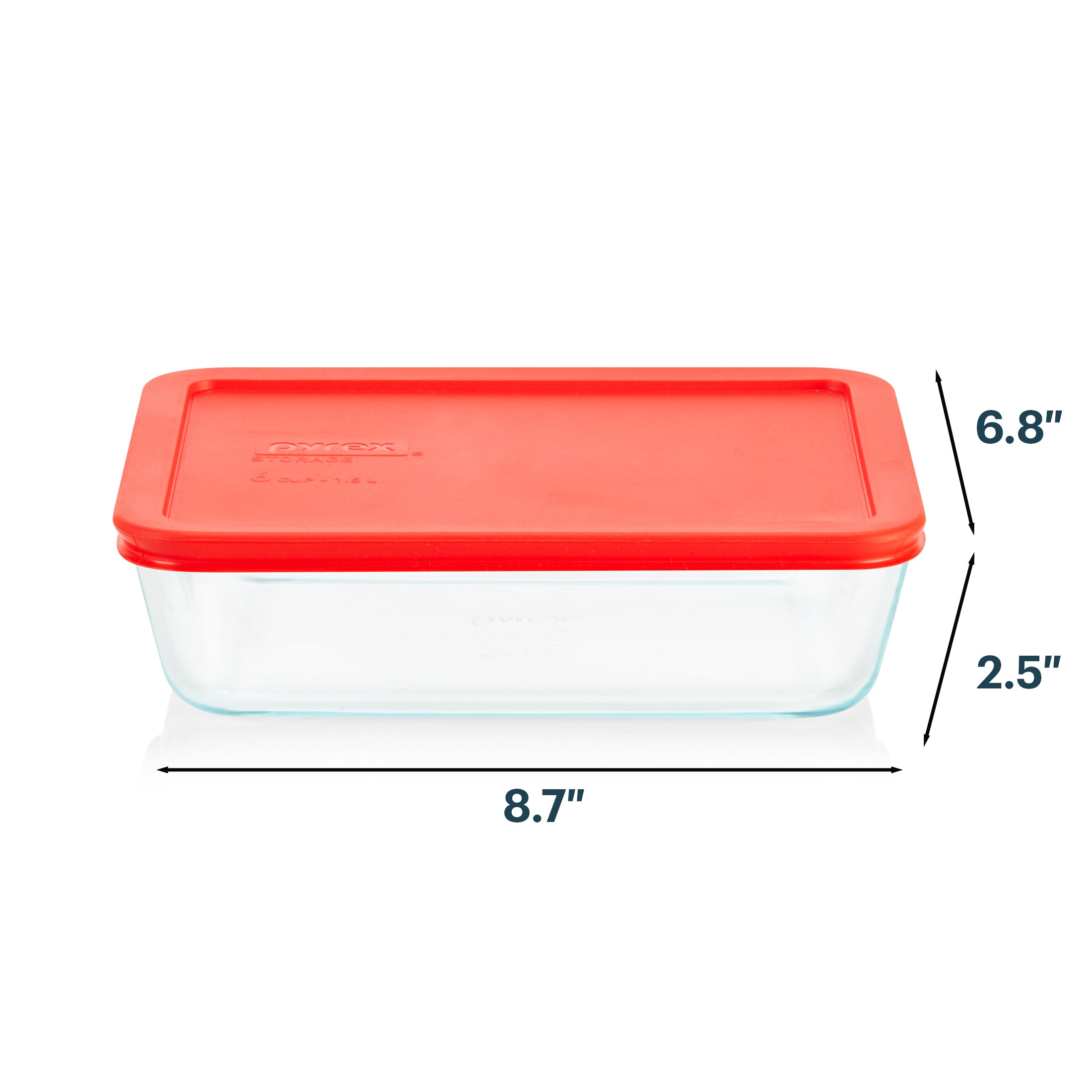 pyrex-simply-store-6-cup-rectangle-glass-food-storage-container-with-plastic-lid image 6