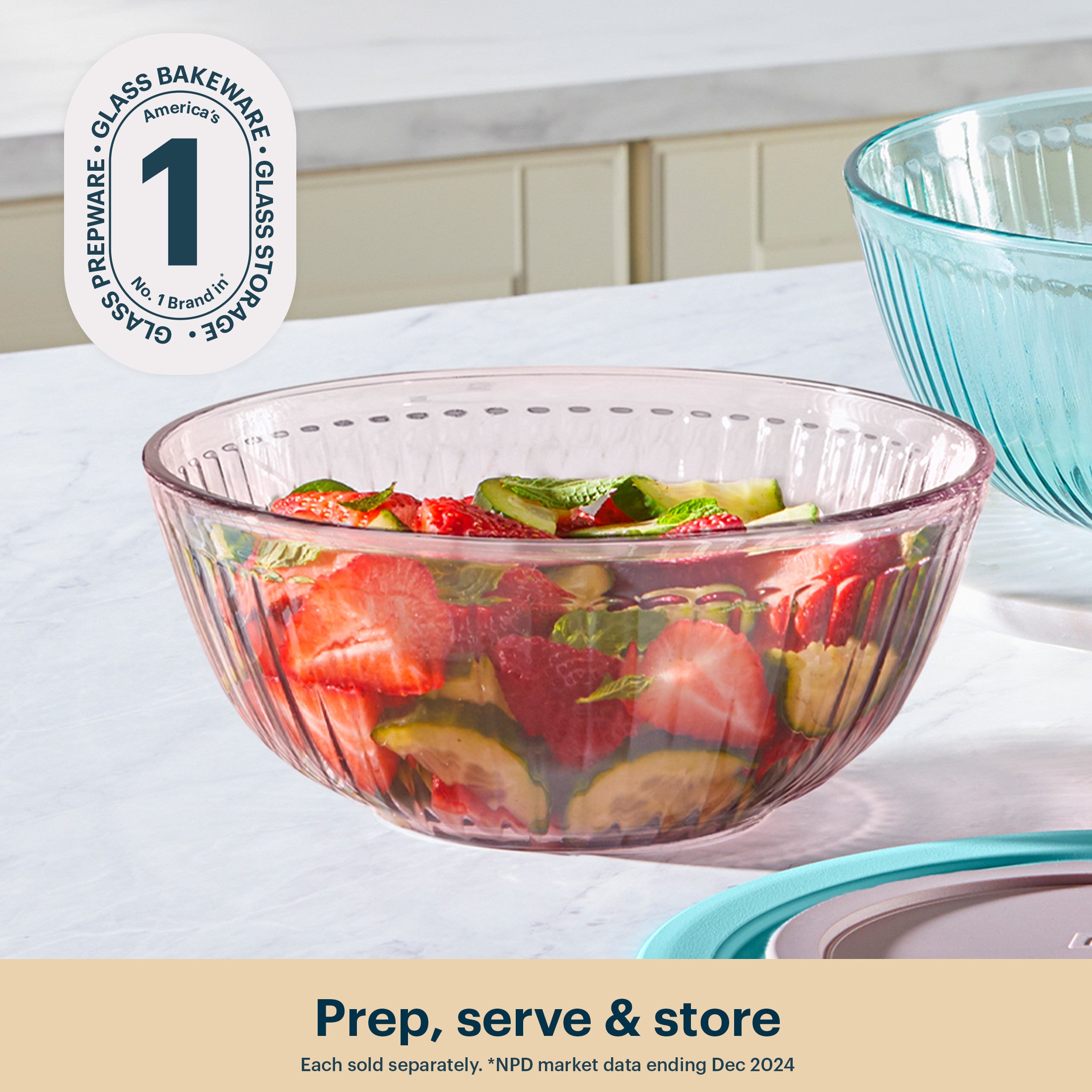 pyrex-sculpted-tinted-glass-2-3qt-mixing-bowl-with-lid-pink image 3
