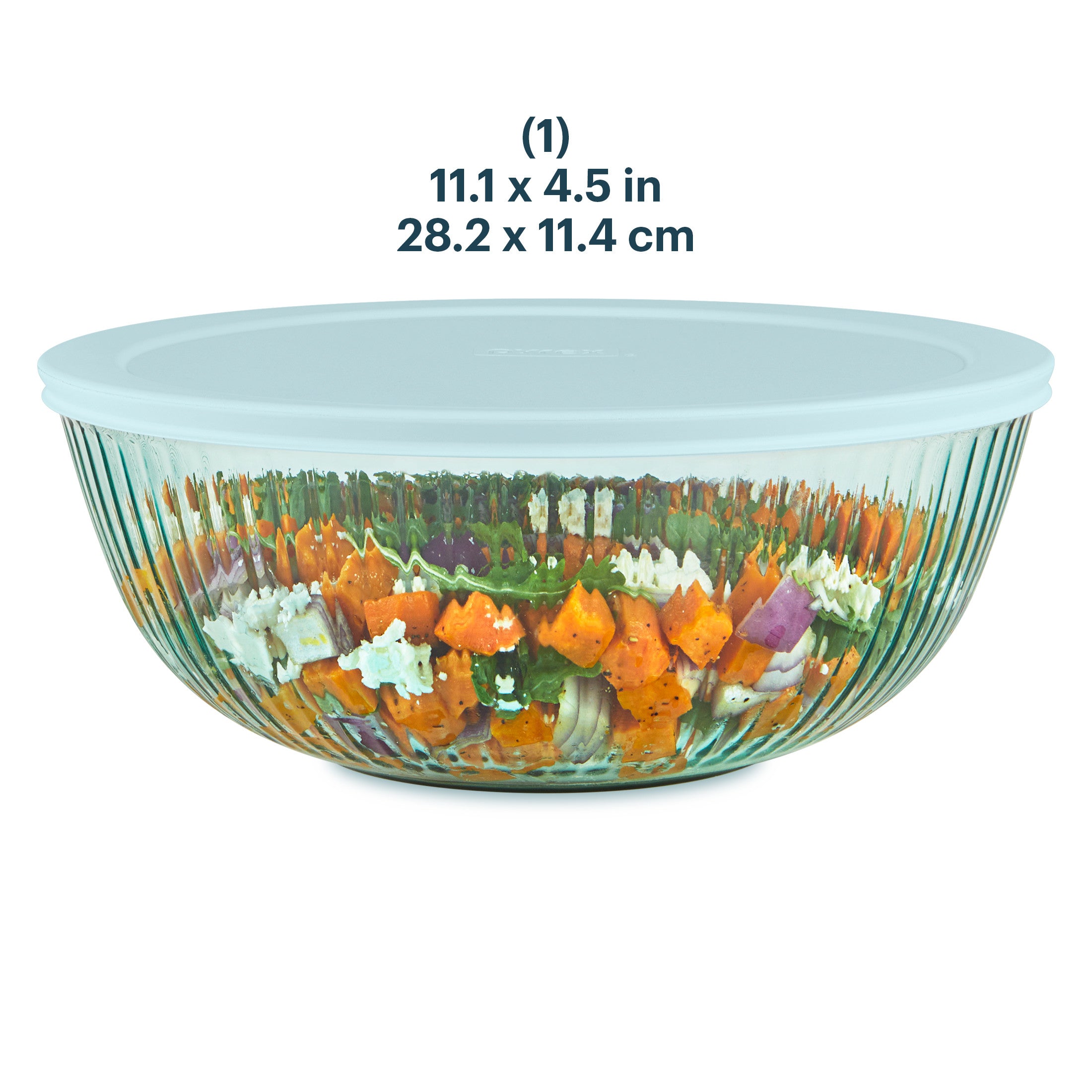 pyrex-colors-sculpted-tinted-4-5-quart-mixing-bowl-with-lid-aqua image 2