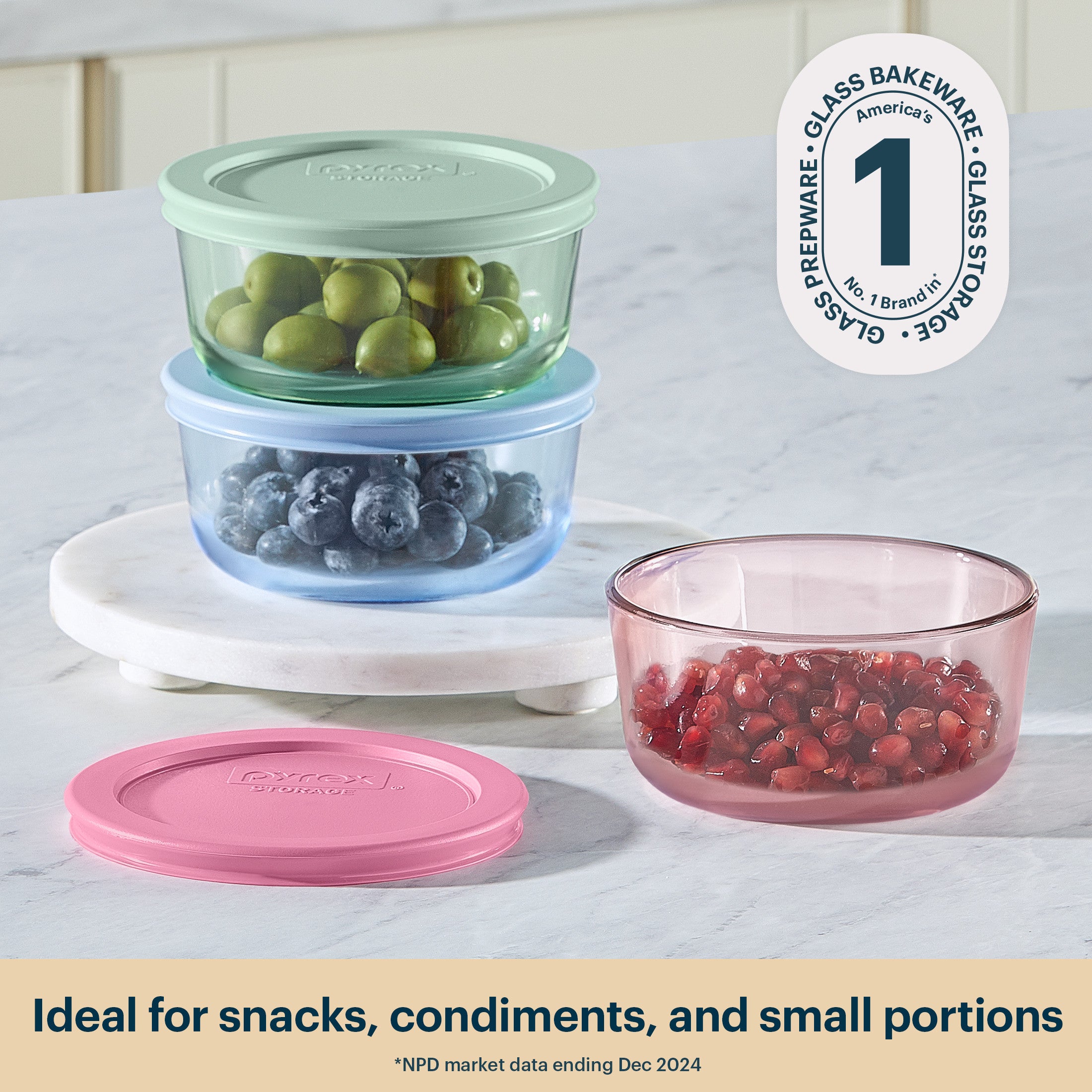 pyrex-simply-store-tinted-glass-2-cup-round-storage-containers-6-piece-set-mixed image 2