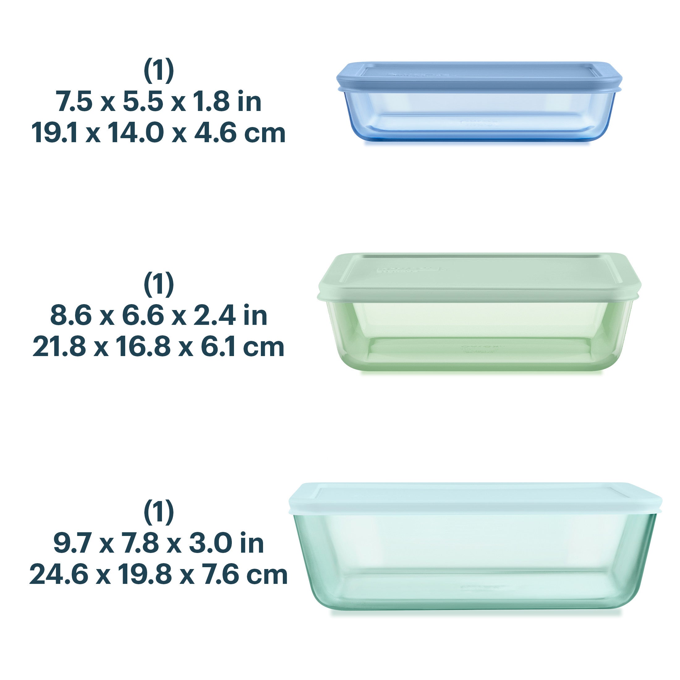 pyrex-simply-store-tinted-glass-rectangle-storage-containers-6-piece-set-mixed-c image 3