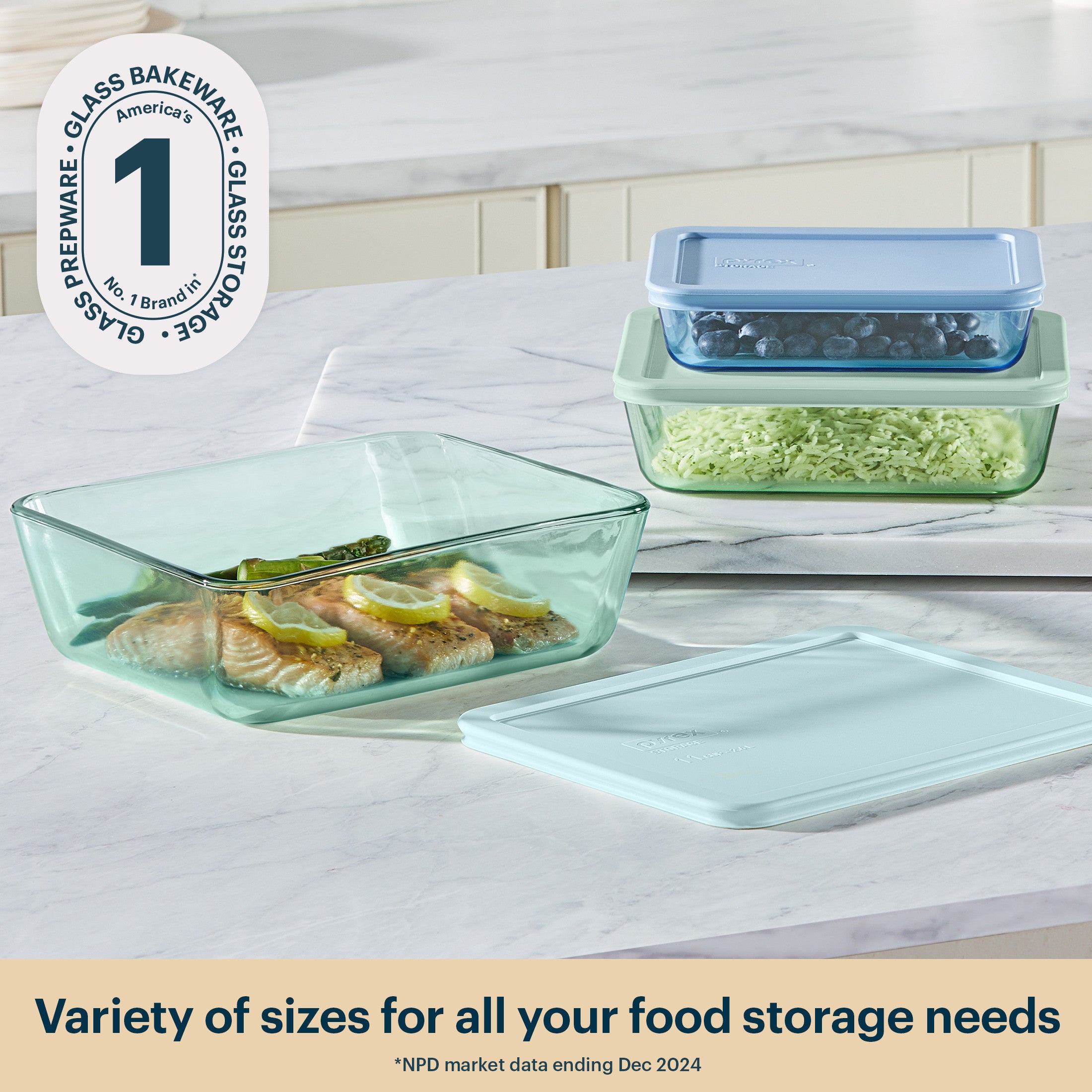pyrex-simply-store-tinted-glass-rectangle-storage-containers-6-piece-set-mixed-c image 2