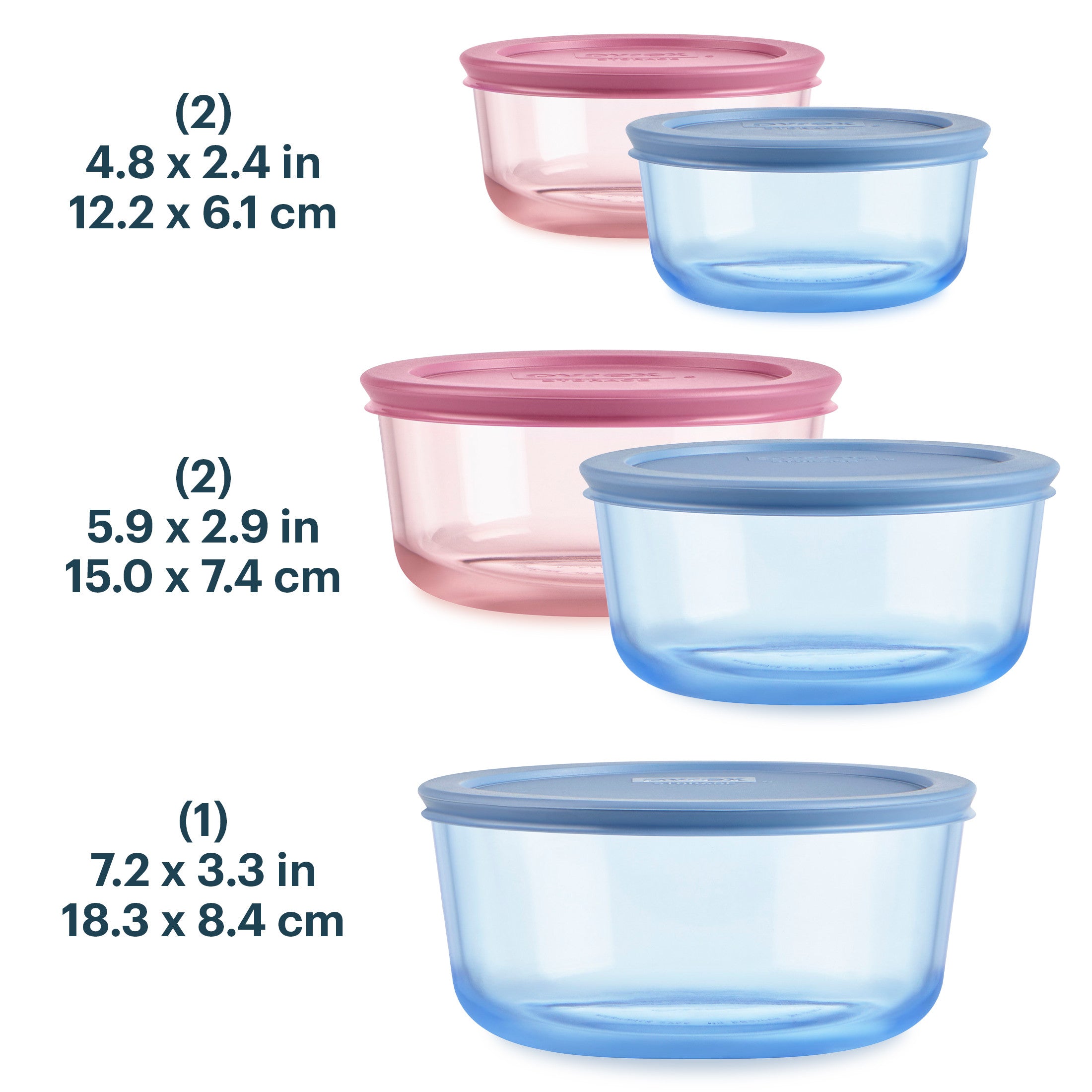 pyrex-simply-store-tinted-glass-round-storage-containers-10-piece-set-mixed-colo image 3