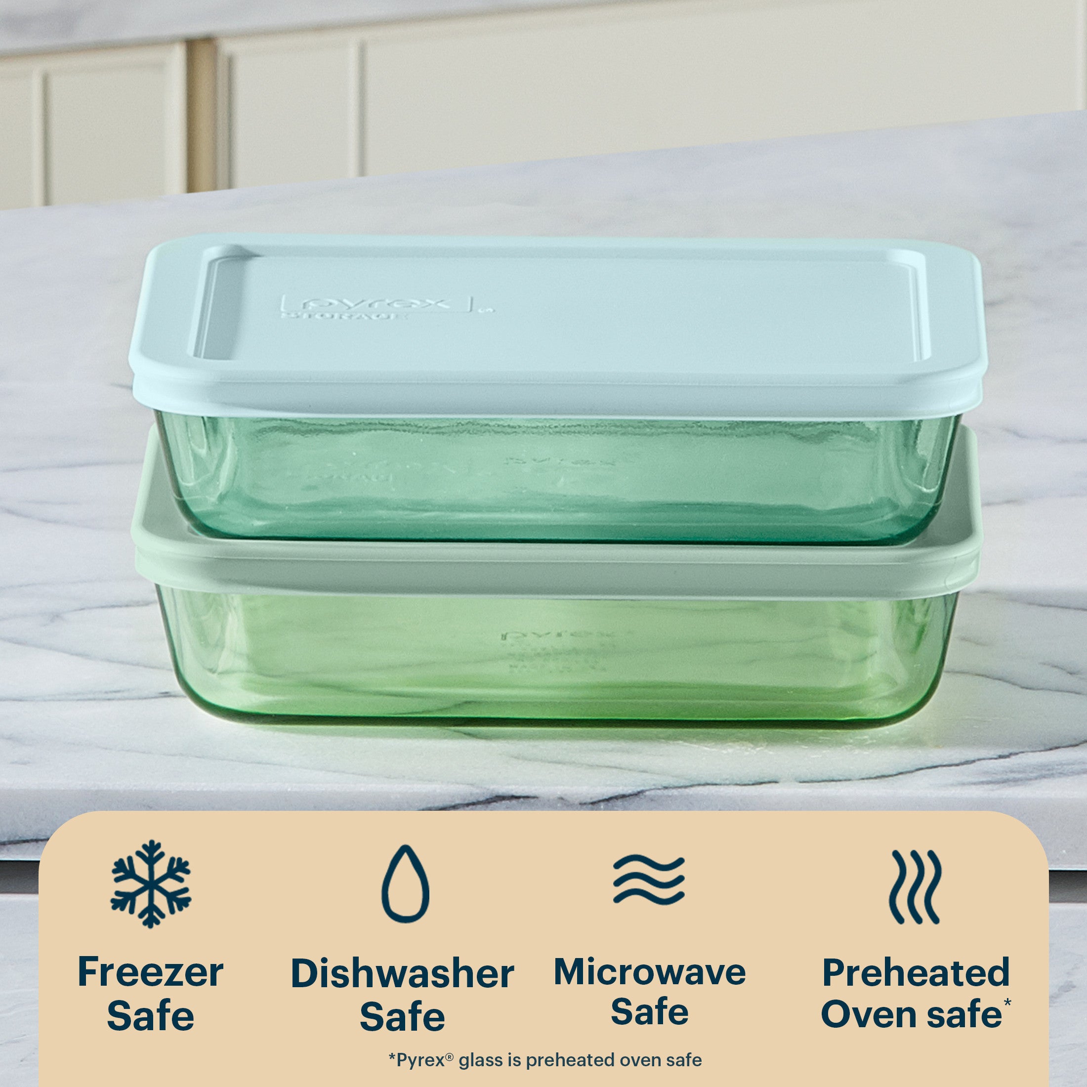 pyrex-simply-store-tinted-glass-3-cup-rectangle-storage-containers-4-piece-set-m image 4