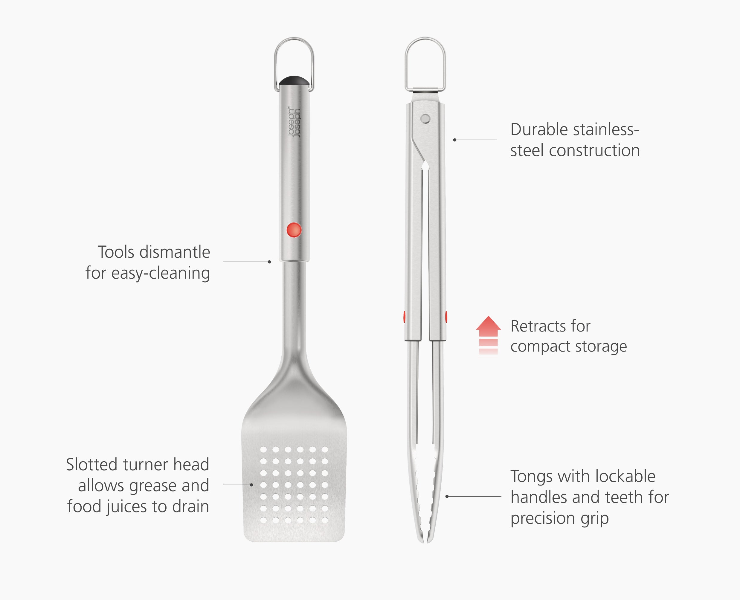 joseph-joseph-grillout-2-piece-stainless-steel-bbq-turner-tongs-set image 8