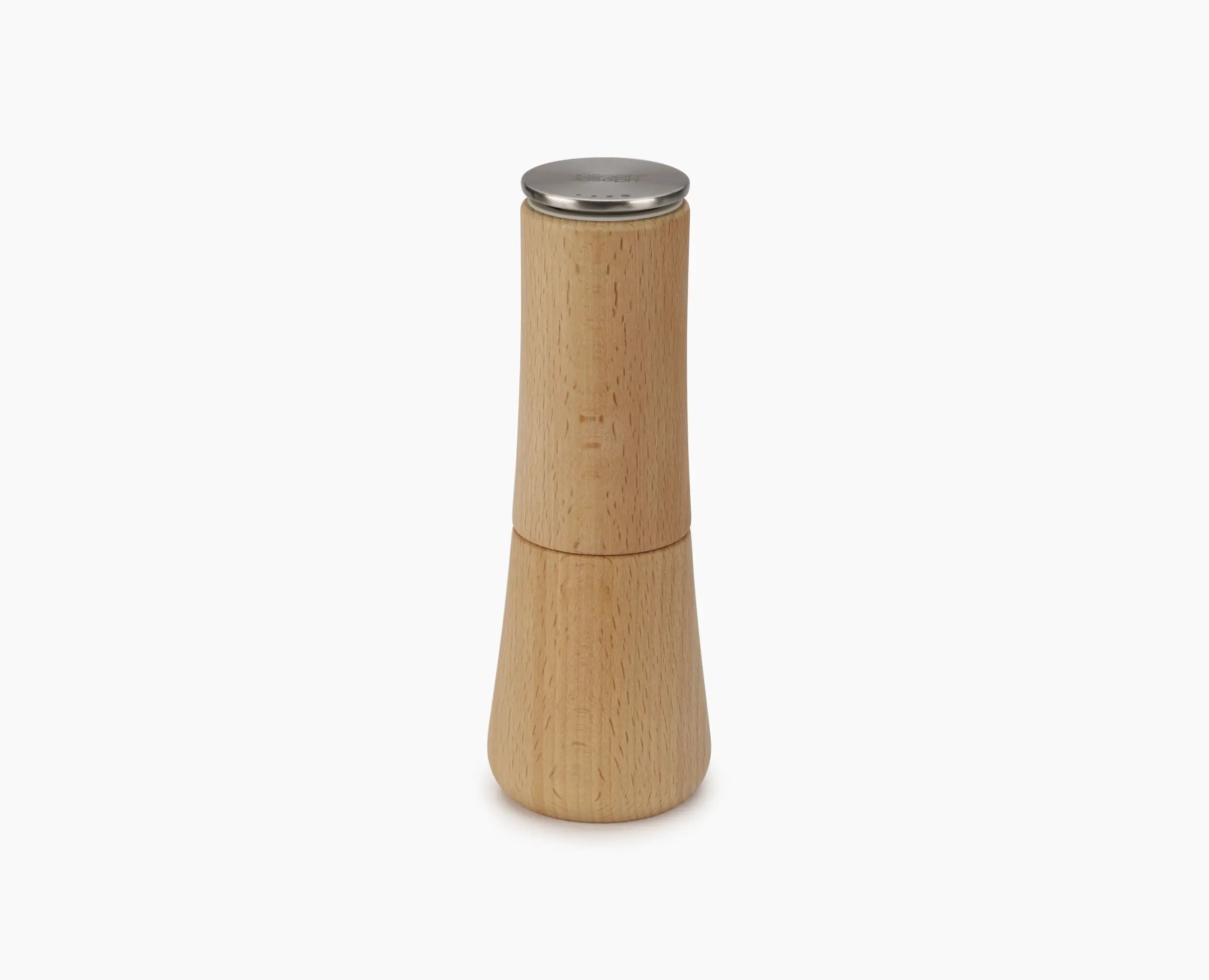 joseph-joseph-milltop-wood-salt-mill-natural-beech-wood-inverted-design image 4