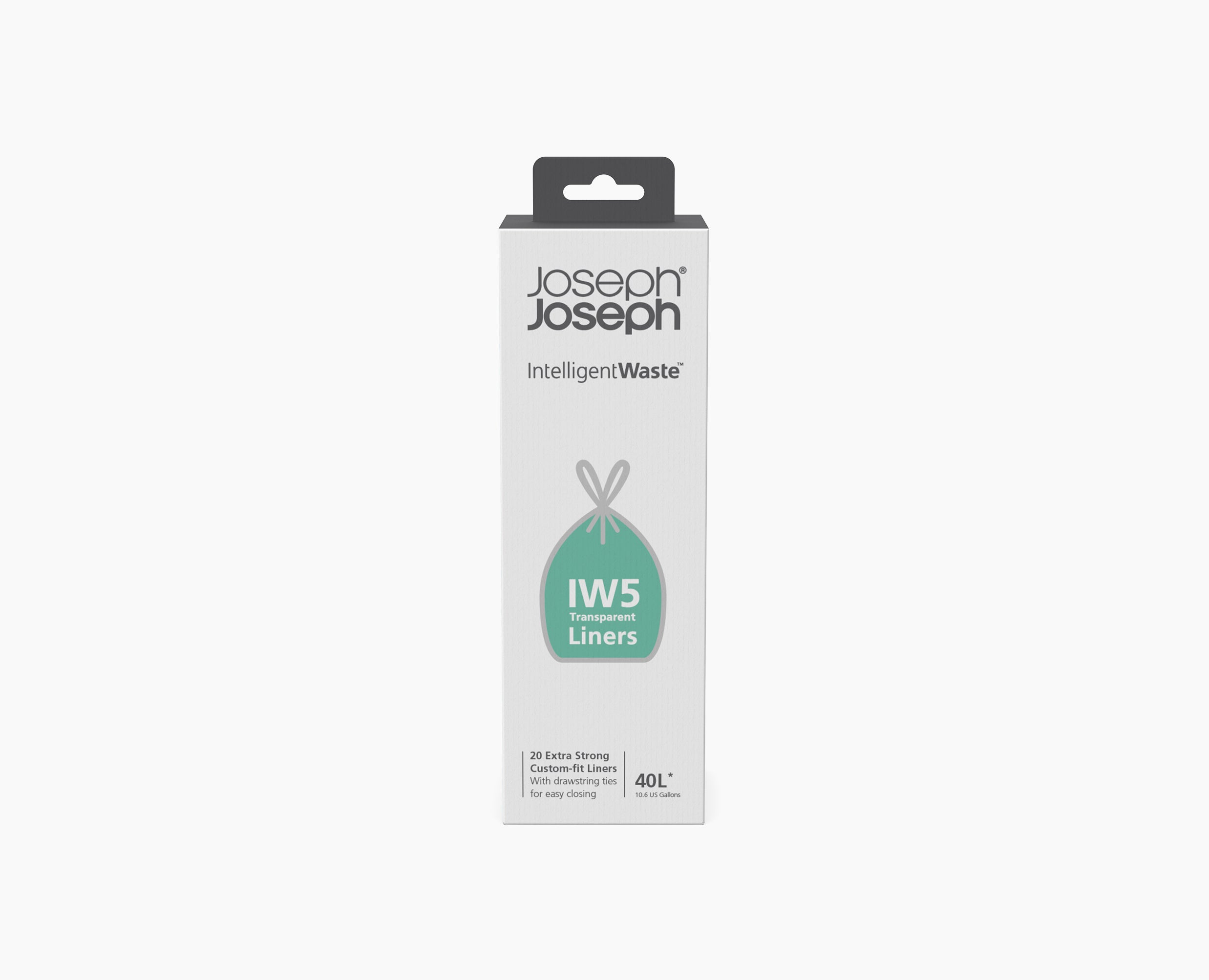 joseph-joseph-iw5-40l-clear-bin-liners-pack-of-20-for-titan-20-trash-compactor image 3