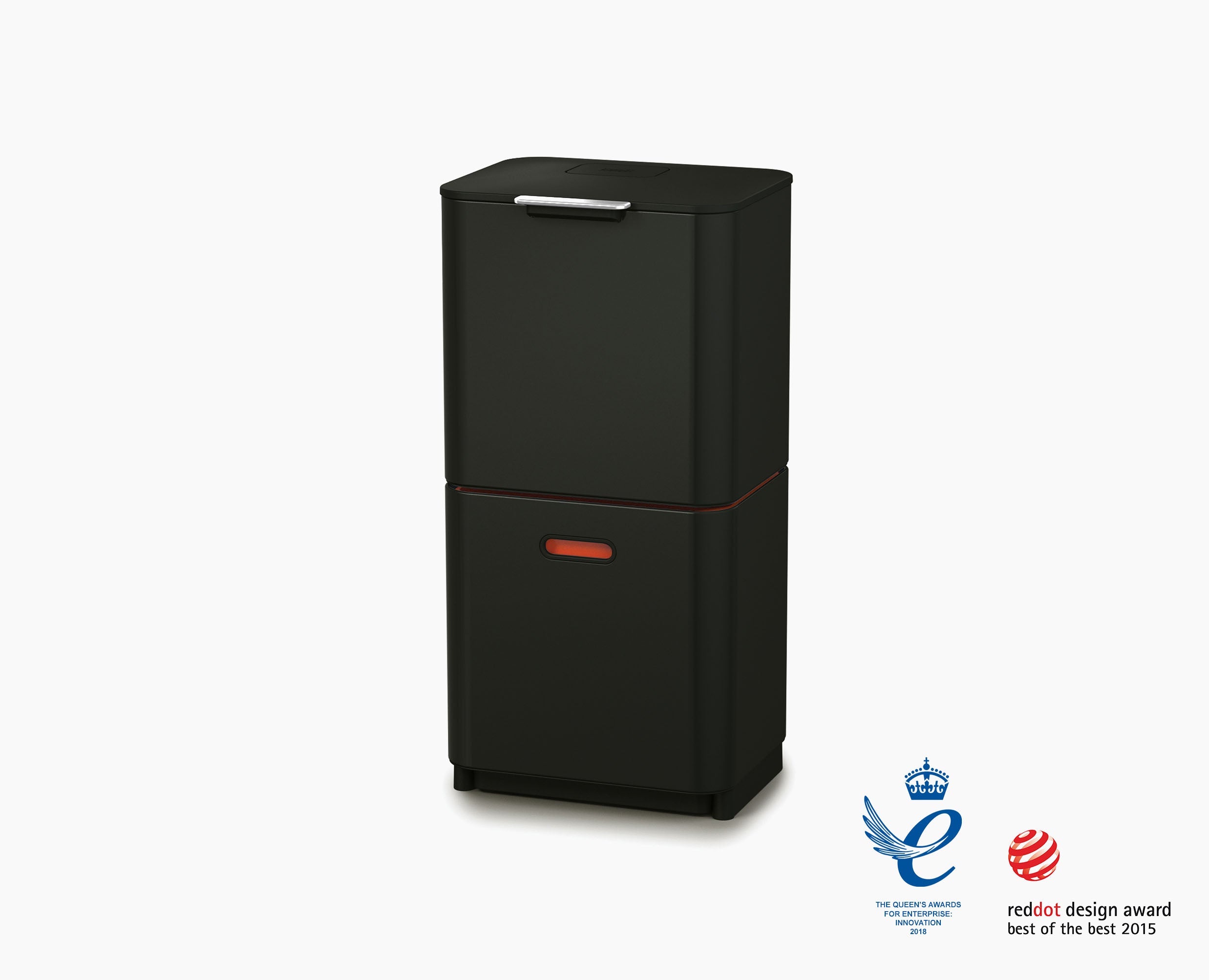 joseph-joseph-totem-max-60l-black-waste-recycling-bin-dual-compartment image 4