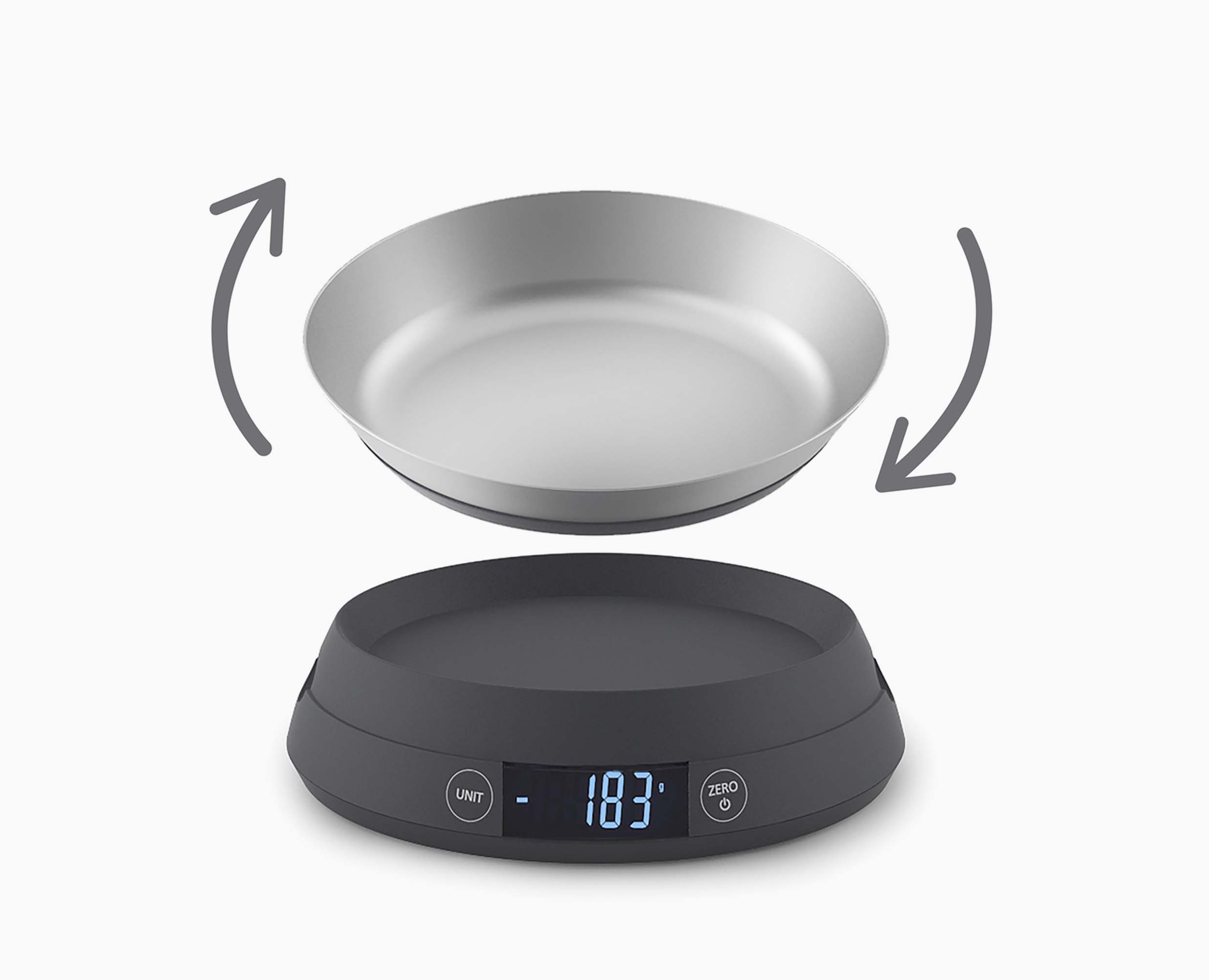 joseph-joseph-switchscale-grey-kitchen-scales-2-in-1-digital-scale-with-bowl-pla image 5