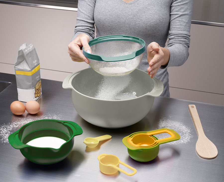 joseph-joseph-nest-9-plus-opal-bowl-set-with-colander-sieve-measuring-cups image 2