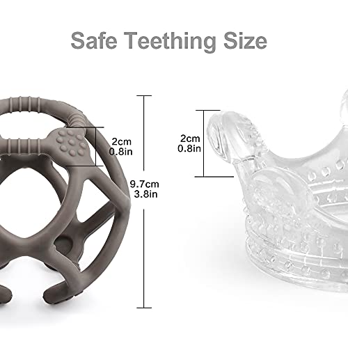 haakaa-silicone-crown-and-ball-teether-set-2-pack-super-soft-bpa-free-teething-t image 8