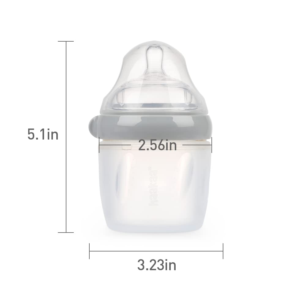 haakaa-gen-3-silicone-baby-bottle-160ml-5oz-anti-colic-nipple-grey image 8