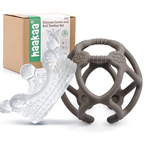 haakaa-silicone-crown-and-ball-teether-set-2-pack-super-soft-bpa-free-teething-t image 7