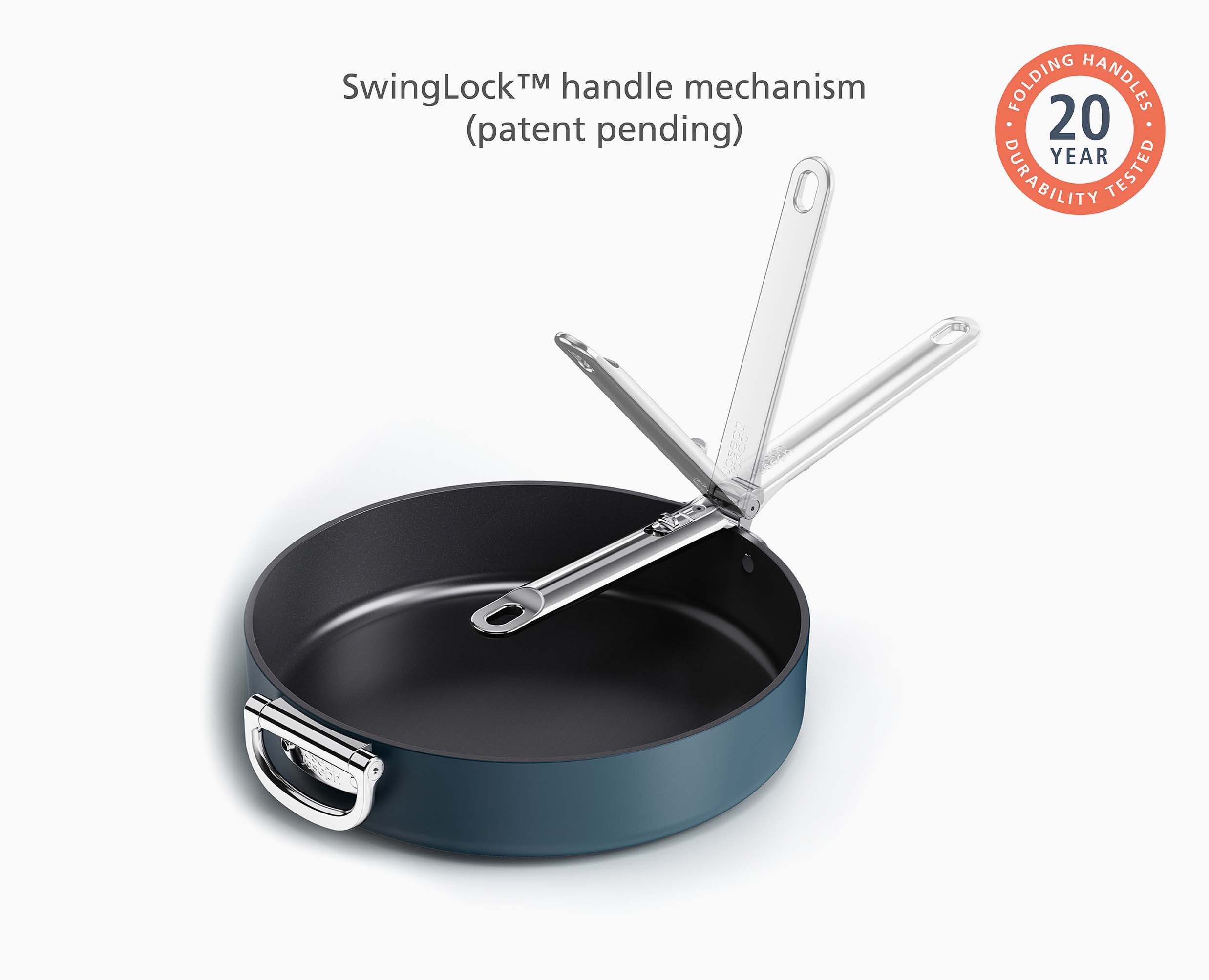 joseph-joseph-space-folding-handle-ceramic-non-stick-30cm-blue-frying-pan image 5