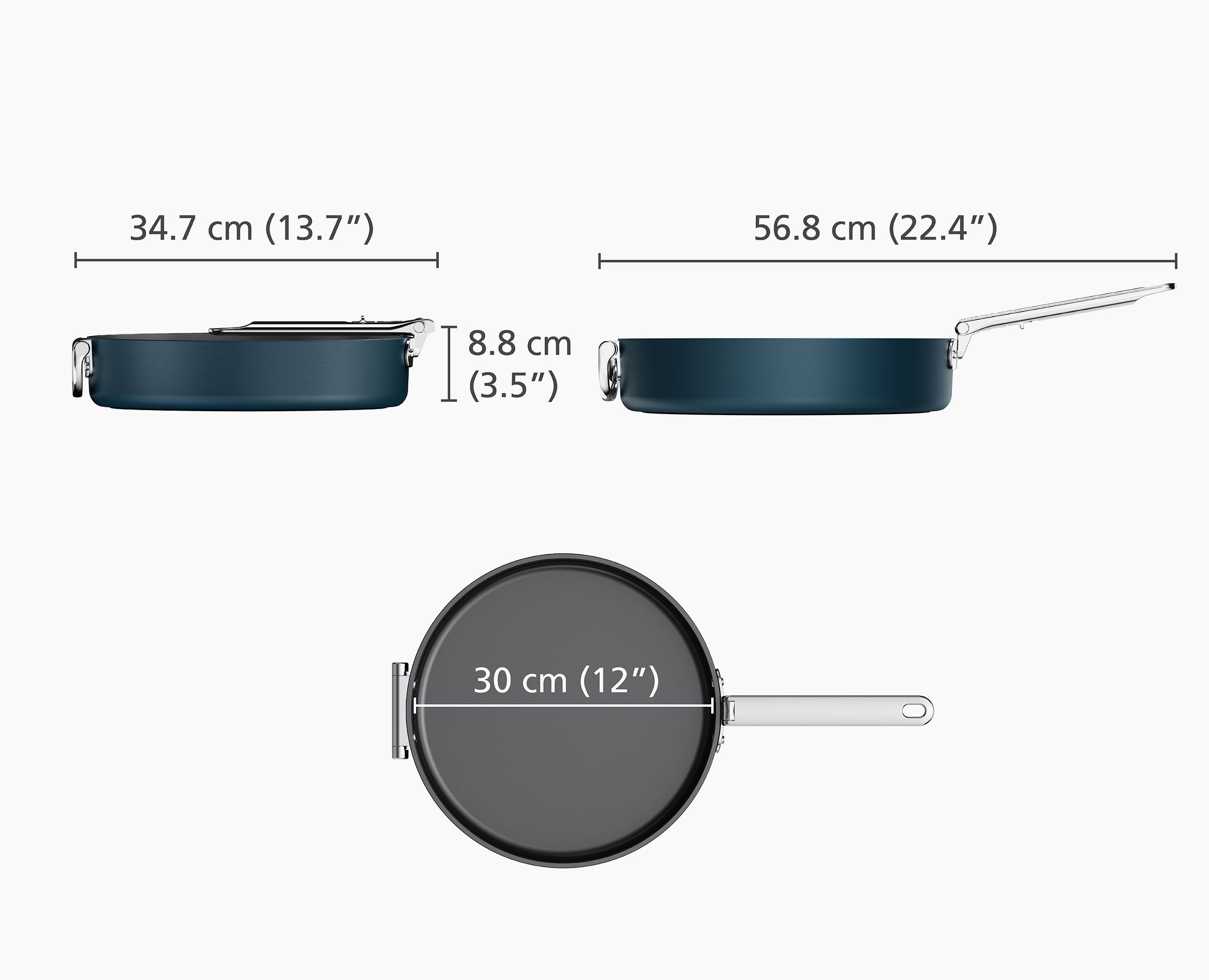joseph-joseph-space-folding-handle-ceramic-non-stick-30cm-blue-frying-pan image 6