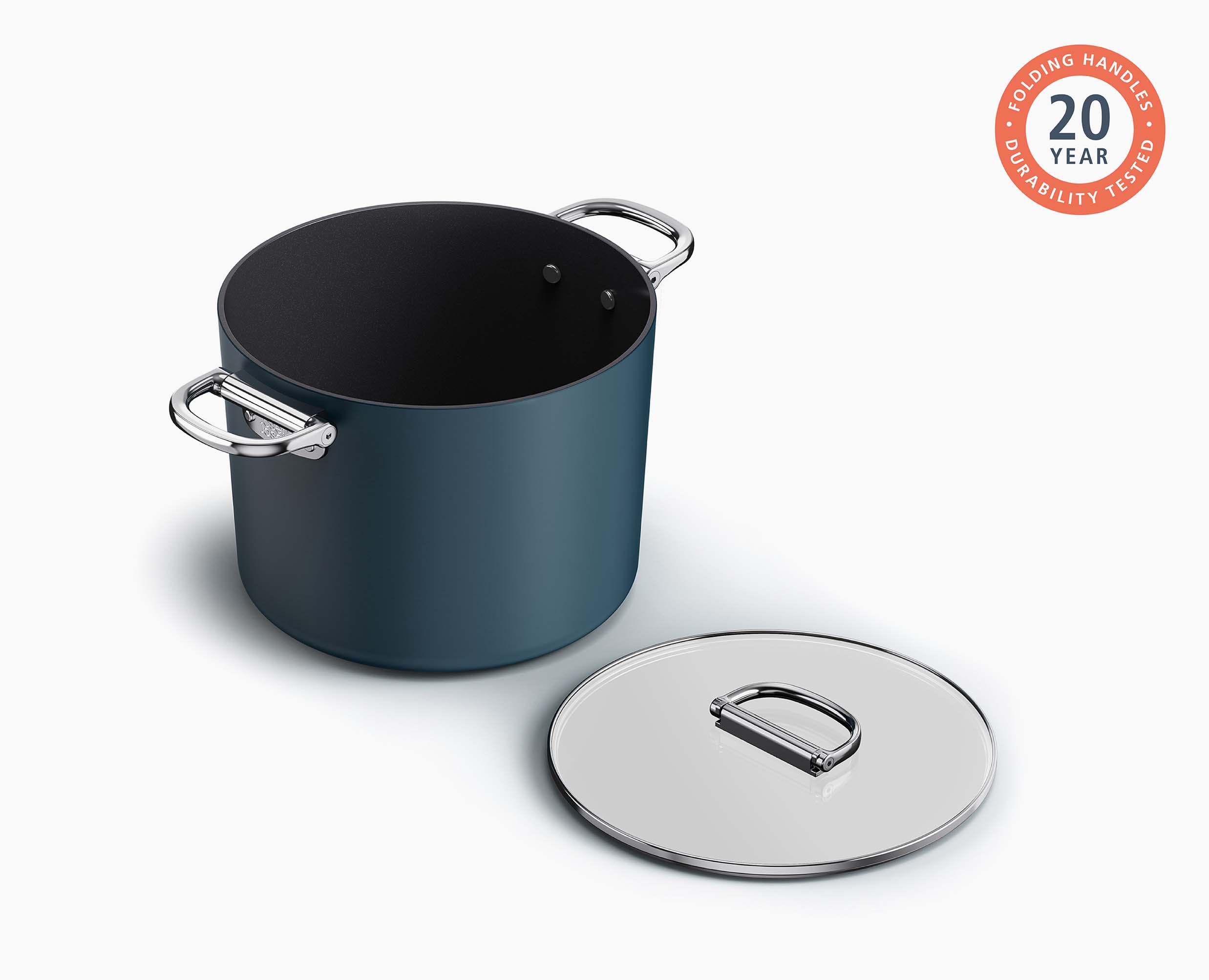 joseph-joseph-space-folding-handle-ceramic-non-stick-25cm-stock-pot-with-lid-mid image 5