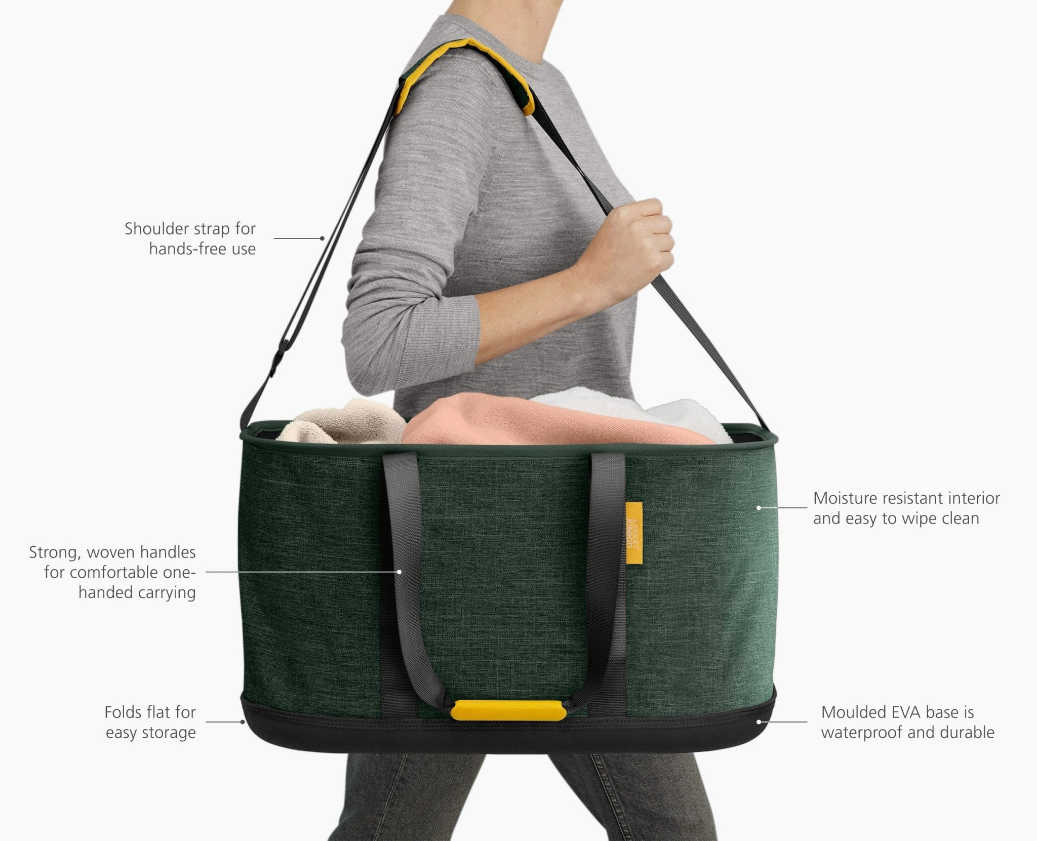 joseph-joseph-hold-all-outdoor-green-collapsible-45l-laundry-basket image 6