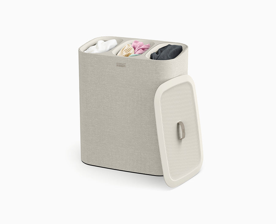 joseph-joseph-tota-trio-90l-laundry-separation-basket-ecru image 1