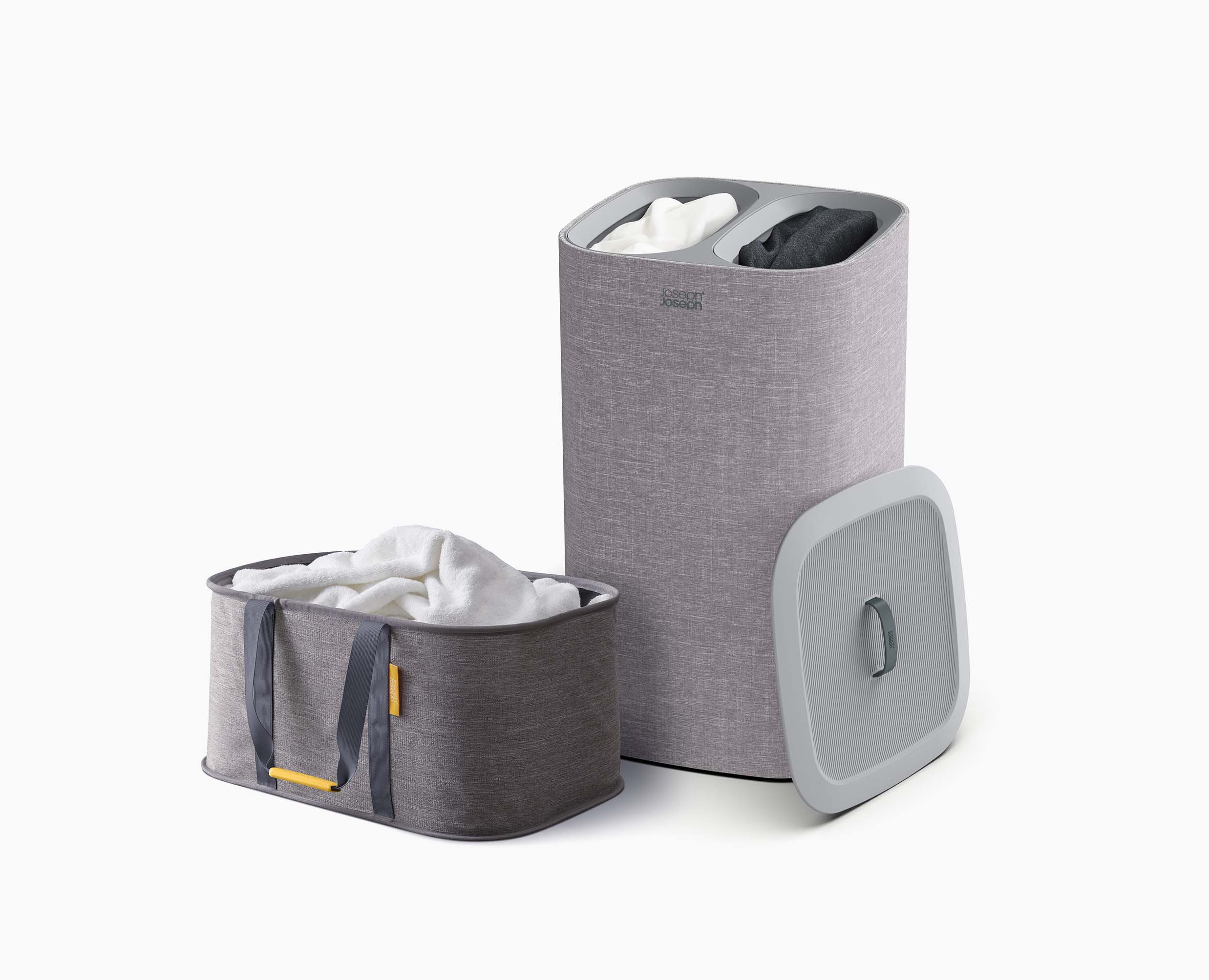 joseph-joseph-2-piece-grey-laundry-basket-set-with-tota-and-hold-all image 3