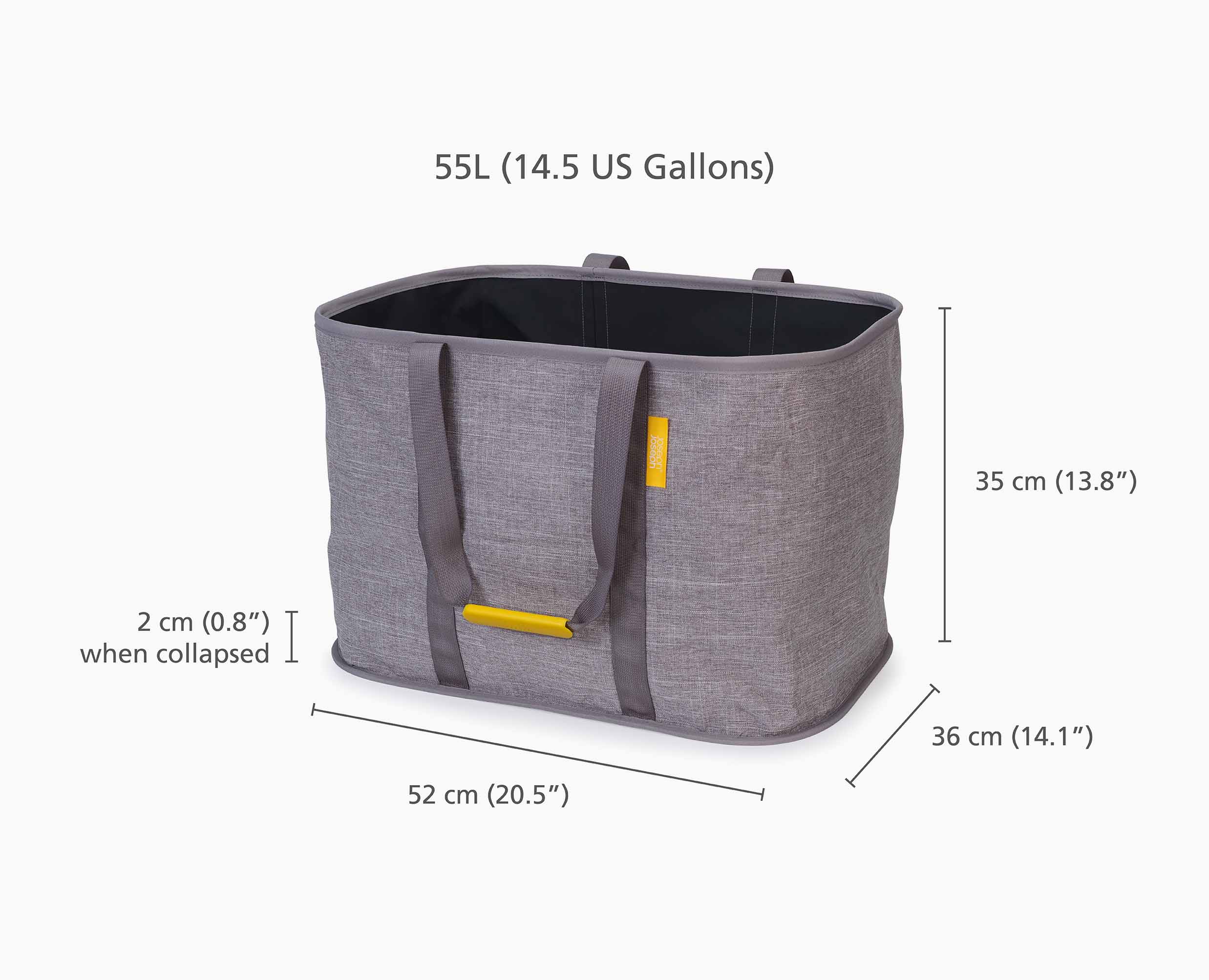 joseph-joseph-hold-all-max-grey-collapsible-55l-laundry-basket image 7