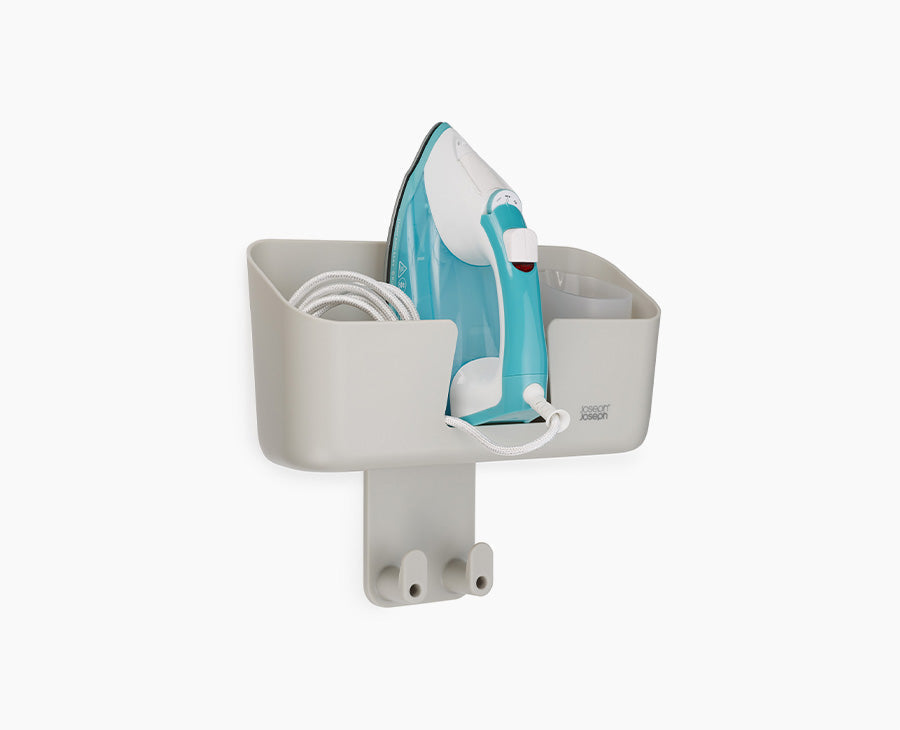 joseph-joseph-ironhub-wall-mounted-ecru-iron-storage-caddy image 1
