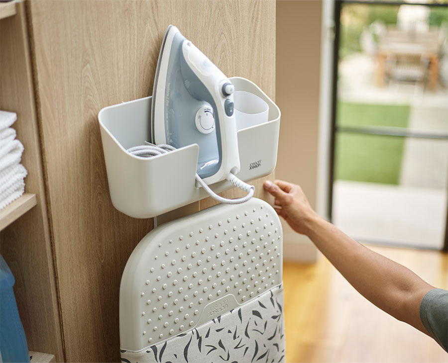 joseph-joseph-ironhub-wall-mounted-ecru-iron-storage-caddy image 2