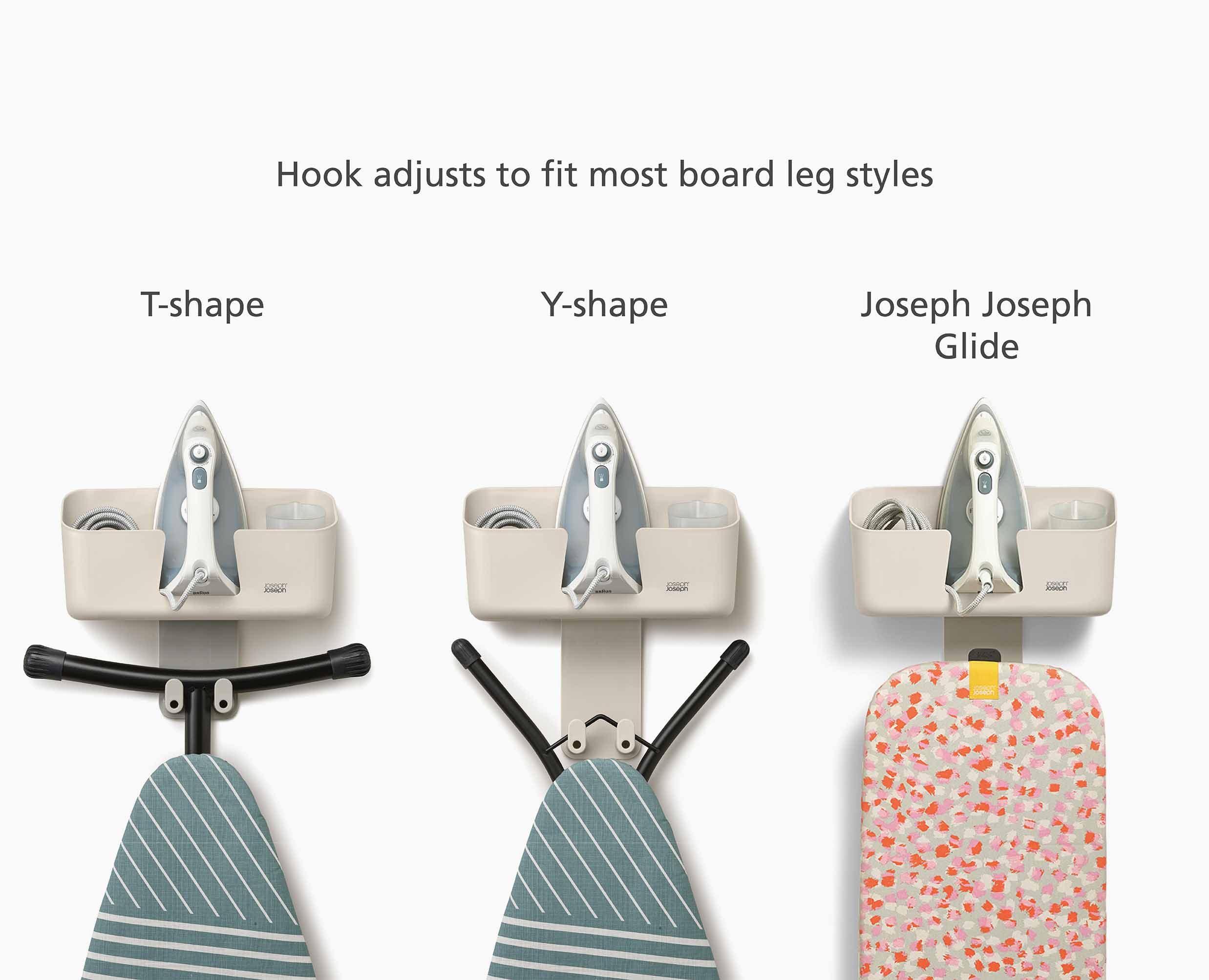 joseph-joseph-ironhub-wall-mounted-ecru-iron-storage-caddy image 8