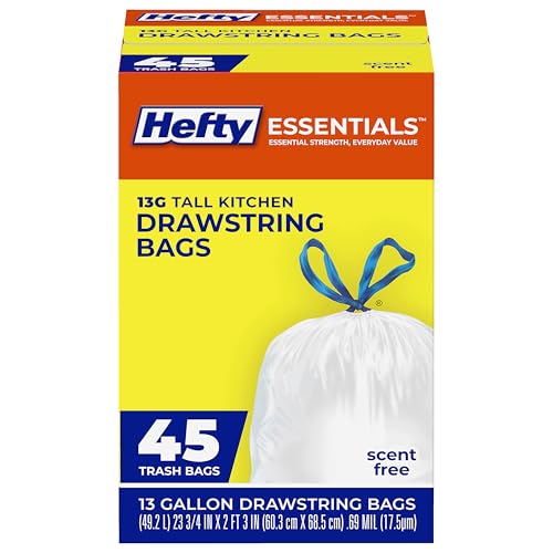 hefty-essentials-drawstring-13-gallon-kitchen-trash-bags-45-count-scent-free-whi image 7