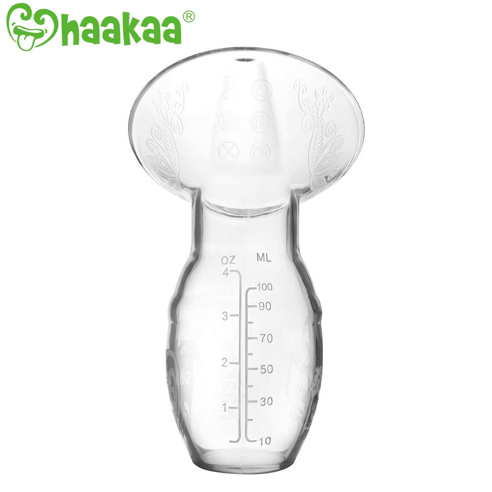 haakaa-manual-breast-pump-with-breast-shells-4oz-100ml-pump-25ml-milk-saver-set image 3
