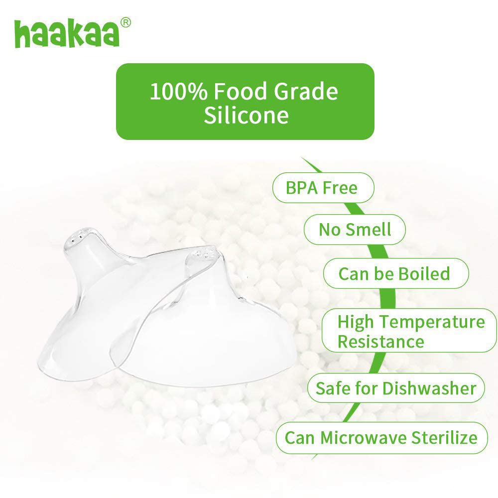 haakaa-nipple-shields-ultra-thin-silicone-breastfeeding-shields-with-carry-case- image 8