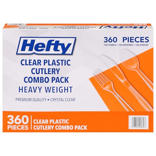 hefty-heavy-duty-clear-plastic-assorted-cutlery-360-count-bulk-forks-spoons-and- image 5